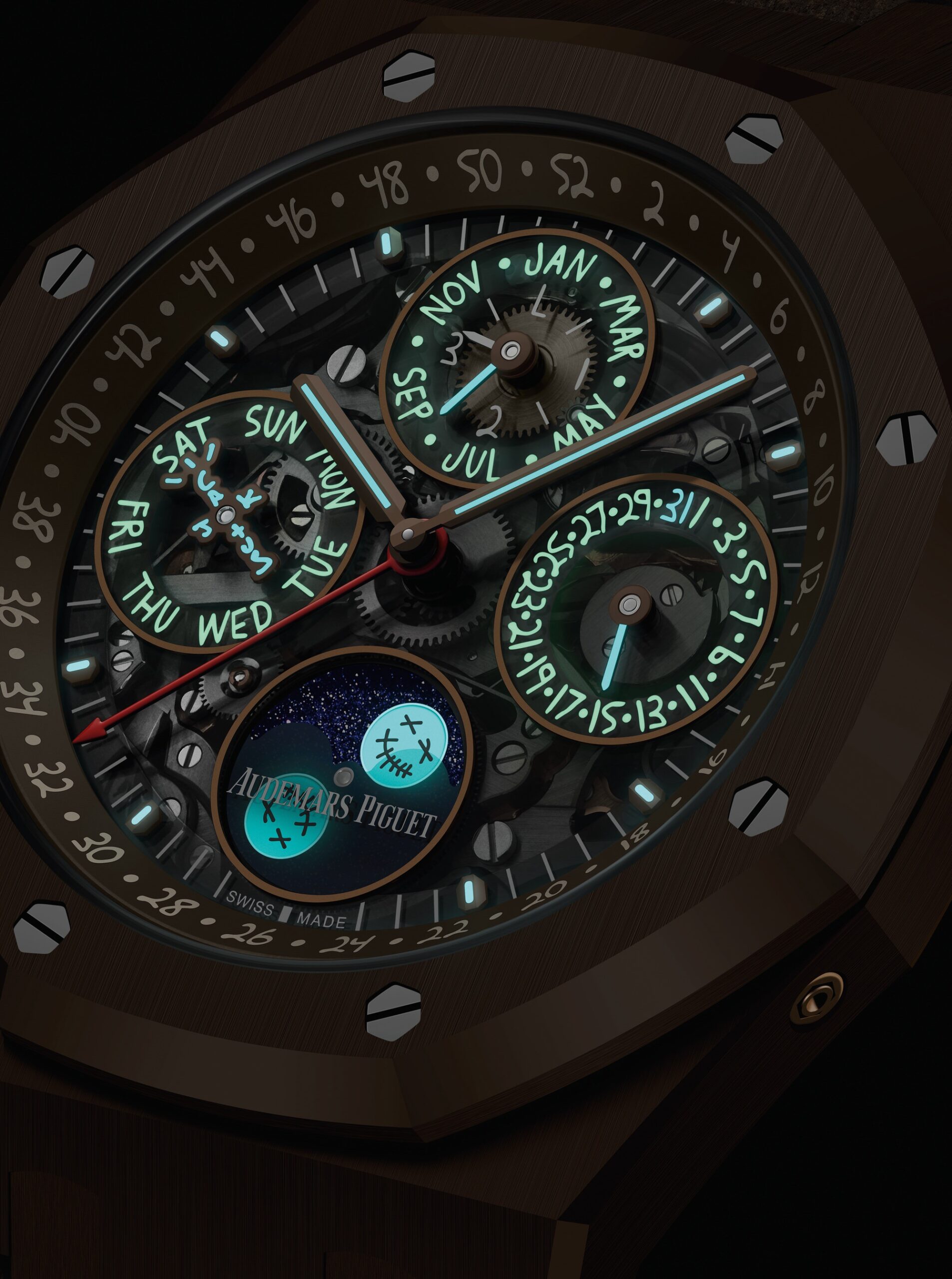 Audemars Piguet Royal Oak Perpetual Calendar Openworked Cactus Jack Limited Edition 26585CM.OO.D301VE.01 Replica 5