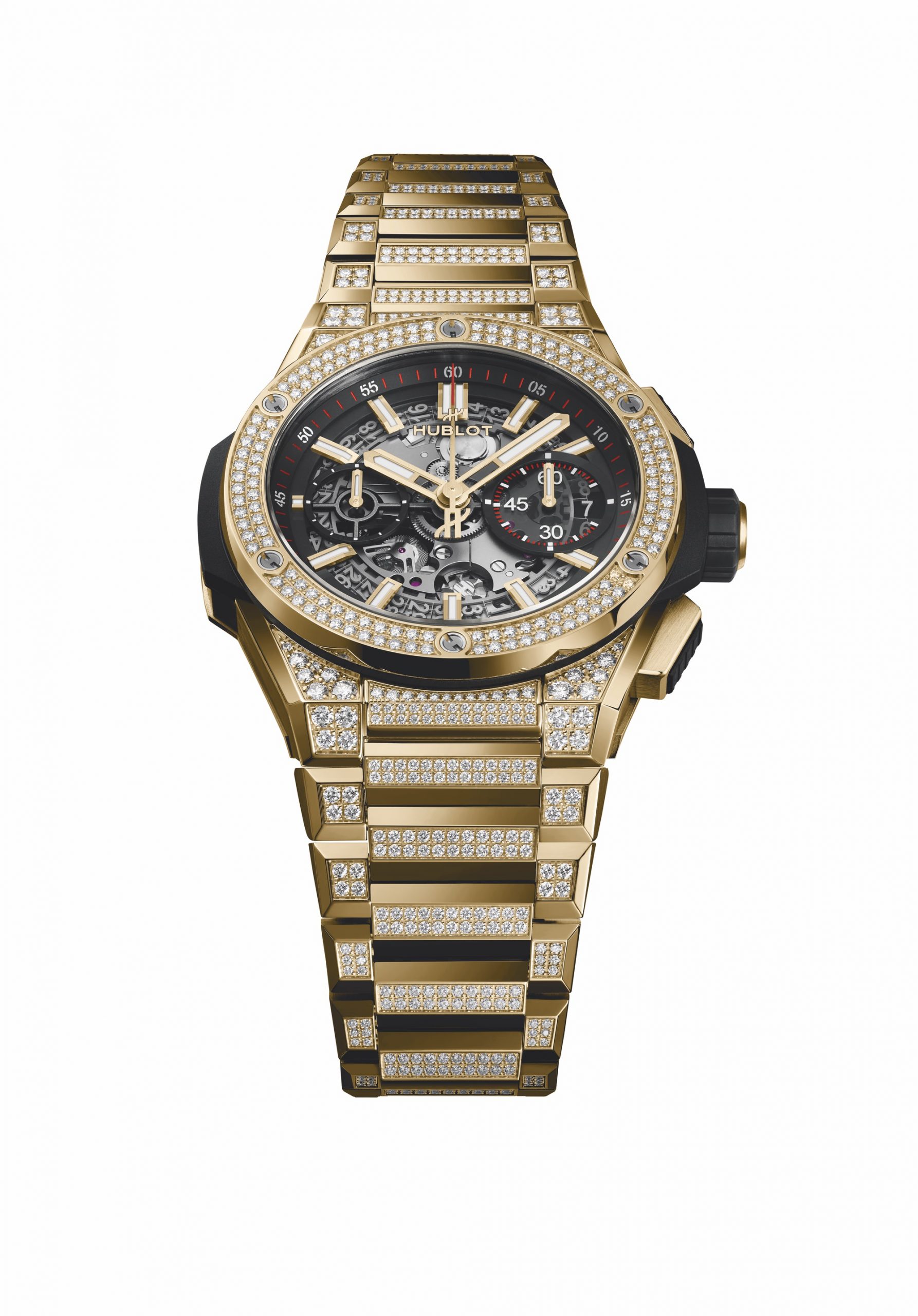 Hublot Big Bang Integral Yellow Gold Pave 451.VX.1130.VX.3704 Replica 5