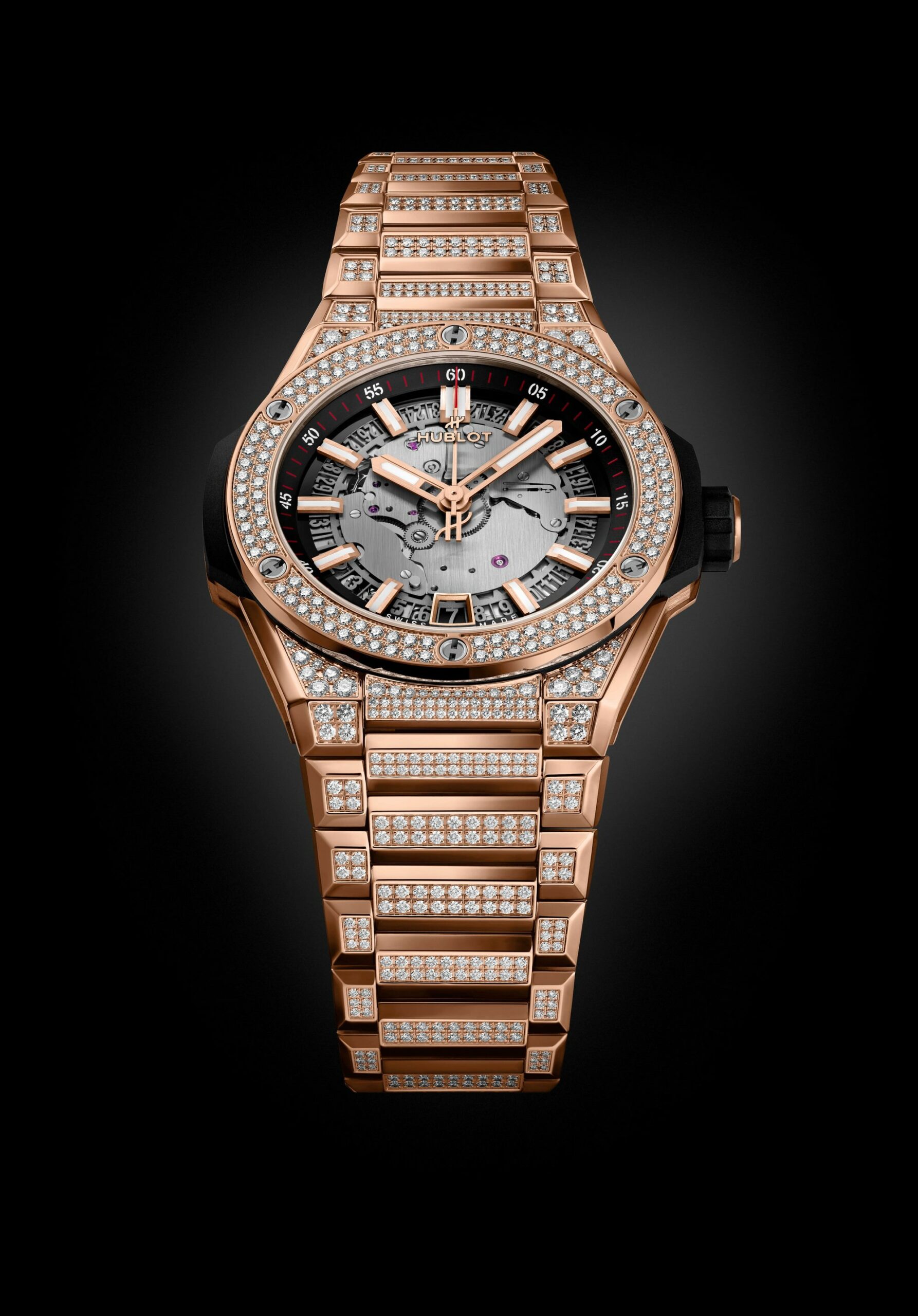 IMG_9081 Hublot Big Bang Integrated Time Only King Gold Pave 456.OX.0180.OX.3704 Replica 5