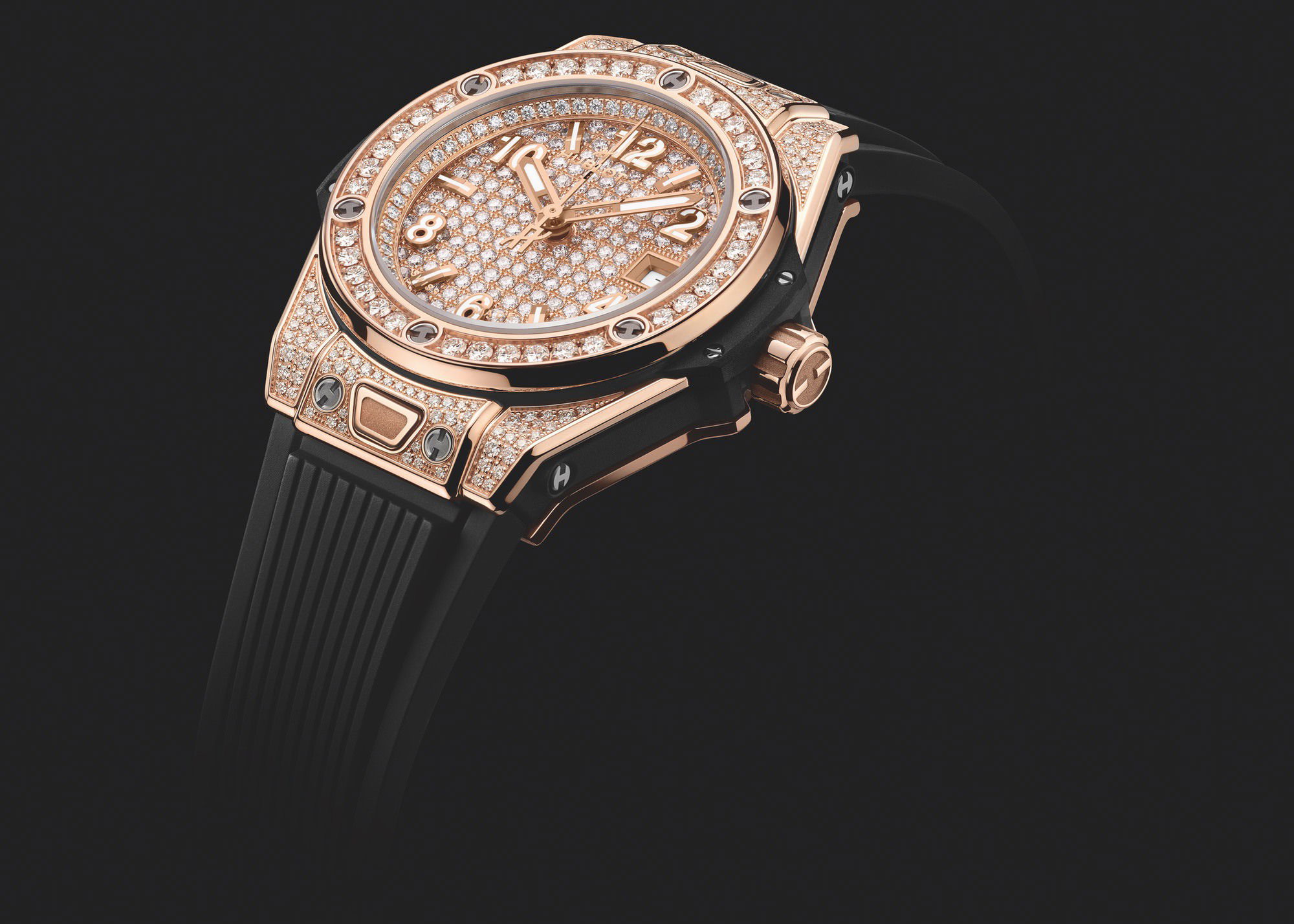 Hublot Big Bang One Click King Gold Full Pave 485.OX.9000.RX.1604 Replica 5