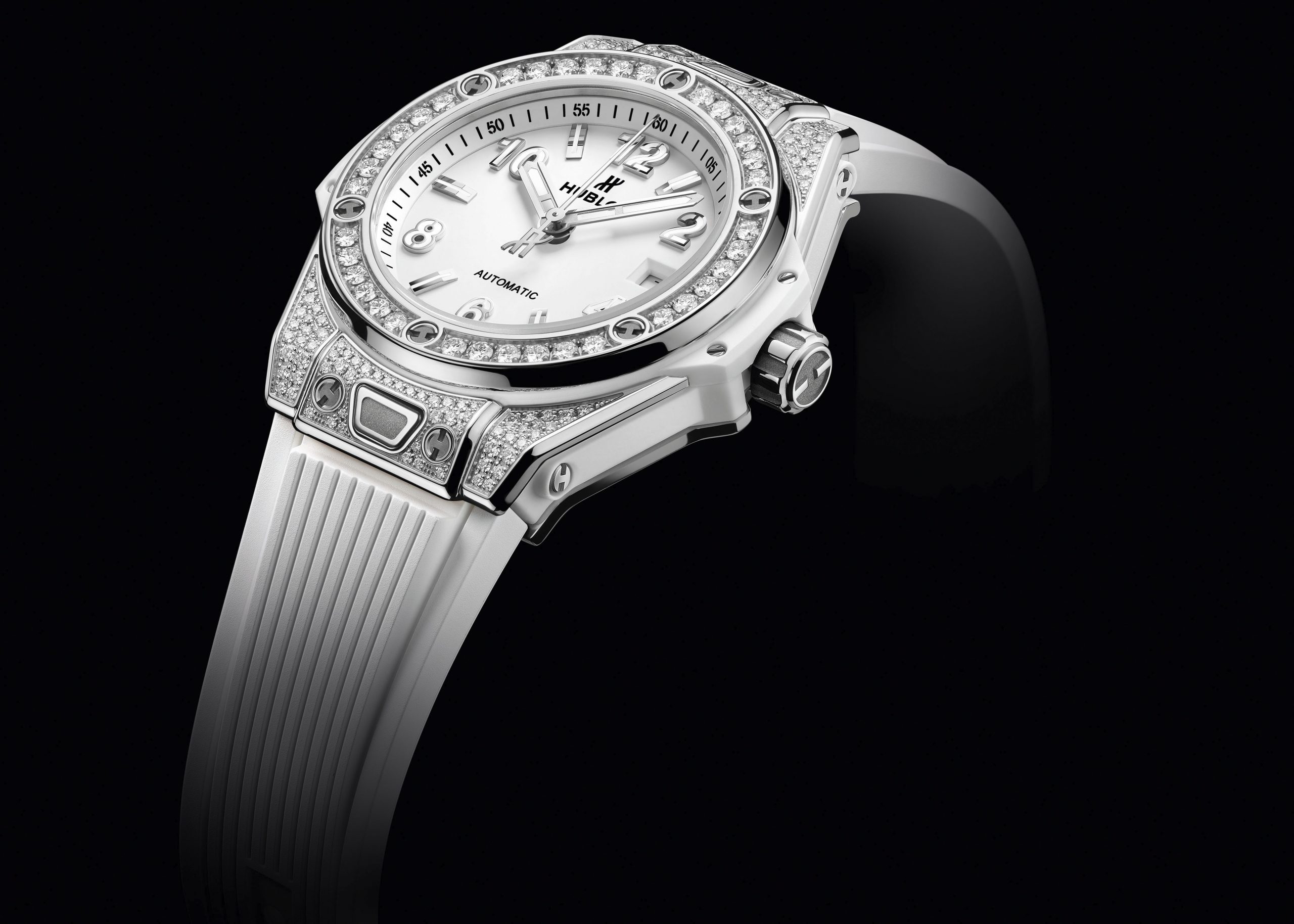 Hublot Big Bang One Click Steel White Pave 33mm 485.SE.2010.RW.1604 Replica 5