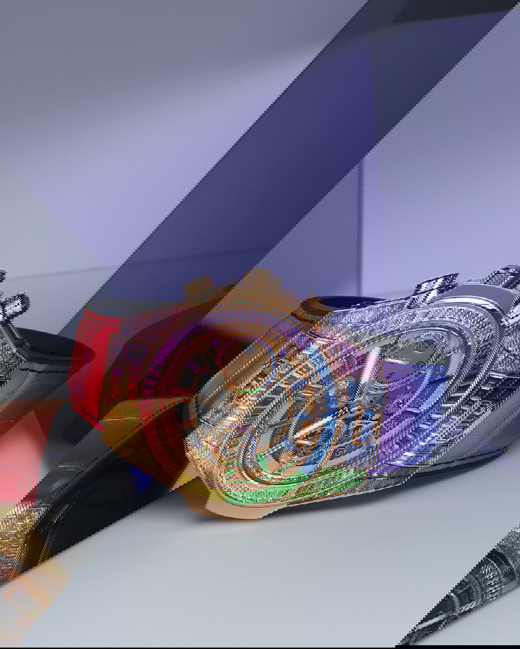 IMG_9081 Hublot Big Bang Unico High Jewelery Rainbow 411.OX.9099.LR.9999 Replica 5