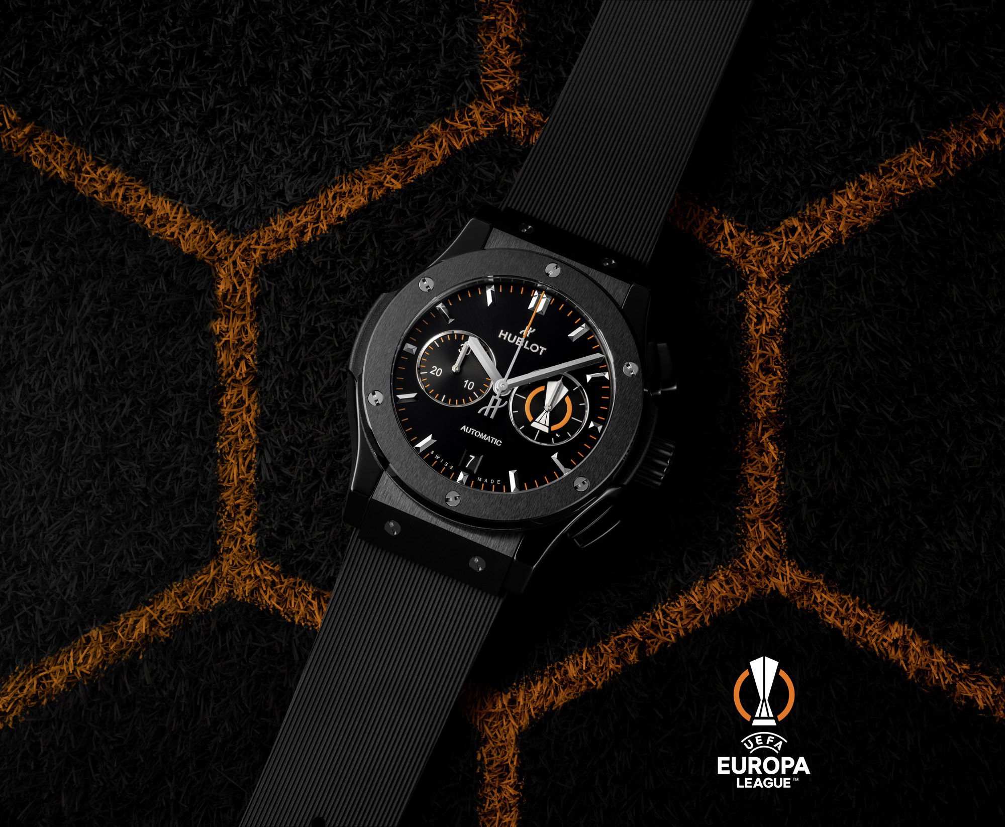 Hublot Classic Fusion Chronograph UEFA Europa League Ceramic 541.CM.1479.RX.UEL23 Replica 5