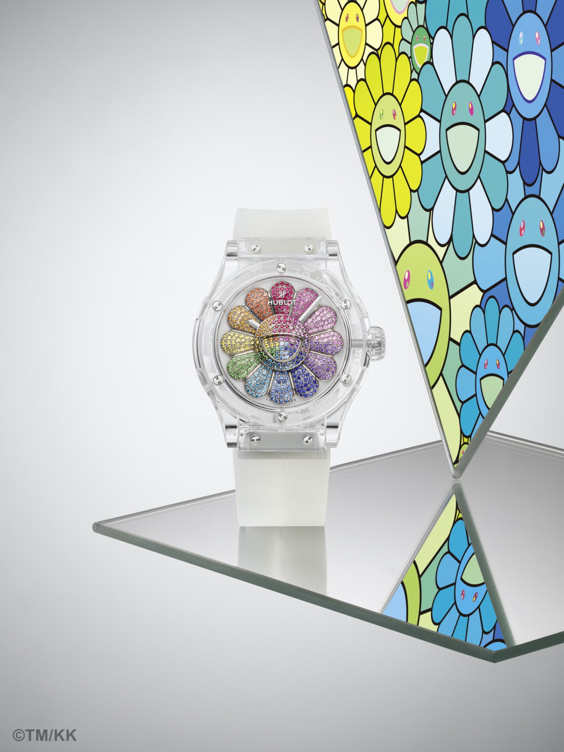 IMG_9081 Hublot Classic Fusion Takashi Murakami Sapphire Rainbow 507.JX.0800.RT.TAK21 Replica 5