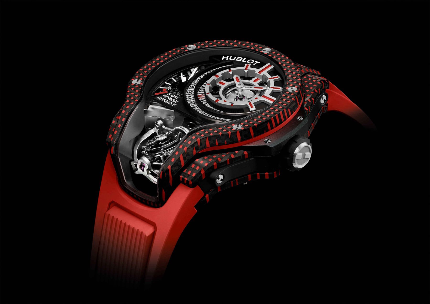 IMG_9081 Hublot MP-09 Tourbillon Bi-Axis 5 Days Power Reserve 3D Carbone 909.QDR.1120.RX Replica 5
