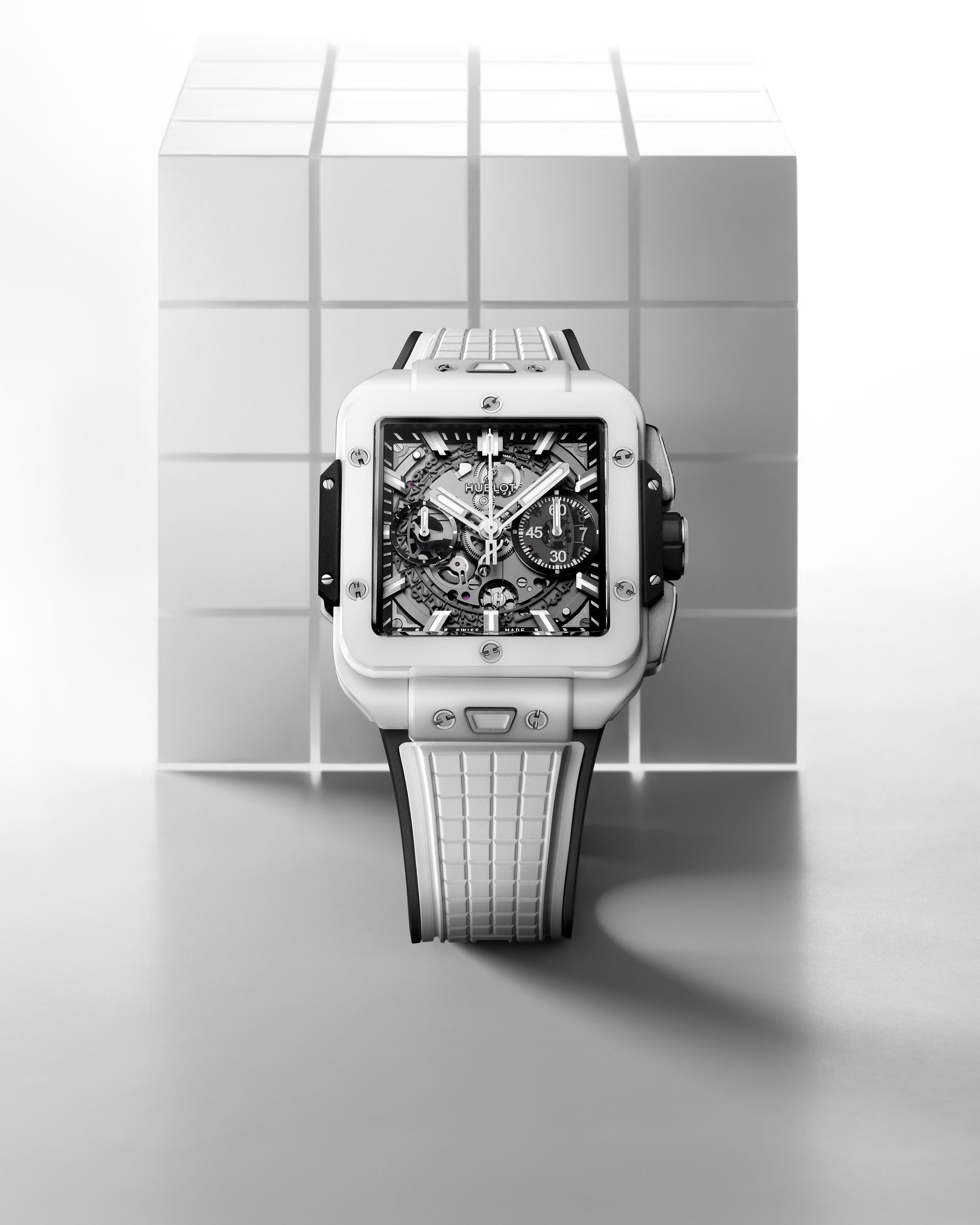 Hublot Square Bang Unico White Ceramic 821.HX.0170.RX Replica 5