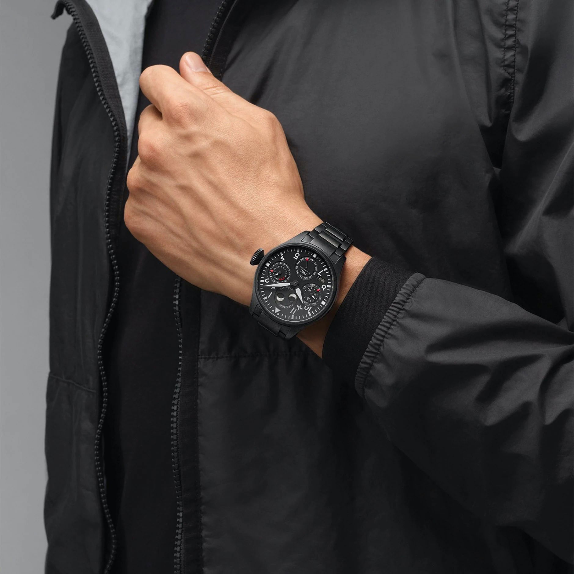 IWC Big Pilot’s Watch Perpetual Calendar Top Gun Ceratanium IW503604 Replica 5