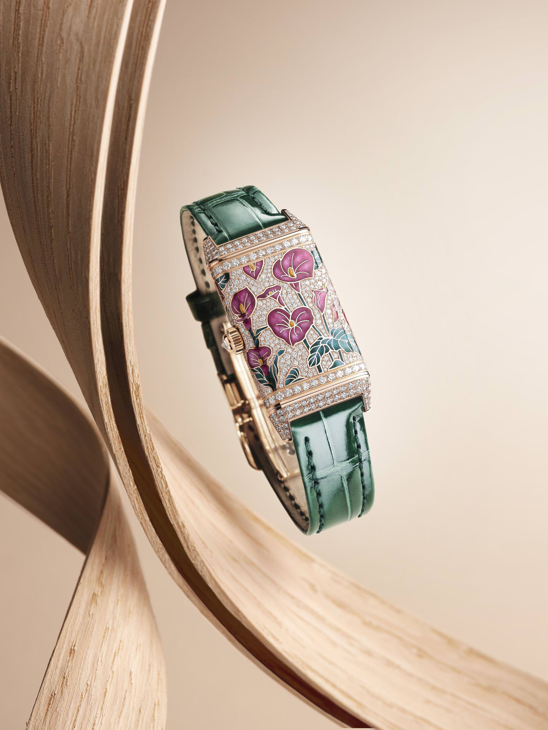 IMG_9081 Jaeger-LeCoultre Reverso One Precious Flowers Purple Arums Q3292401 Replica 5