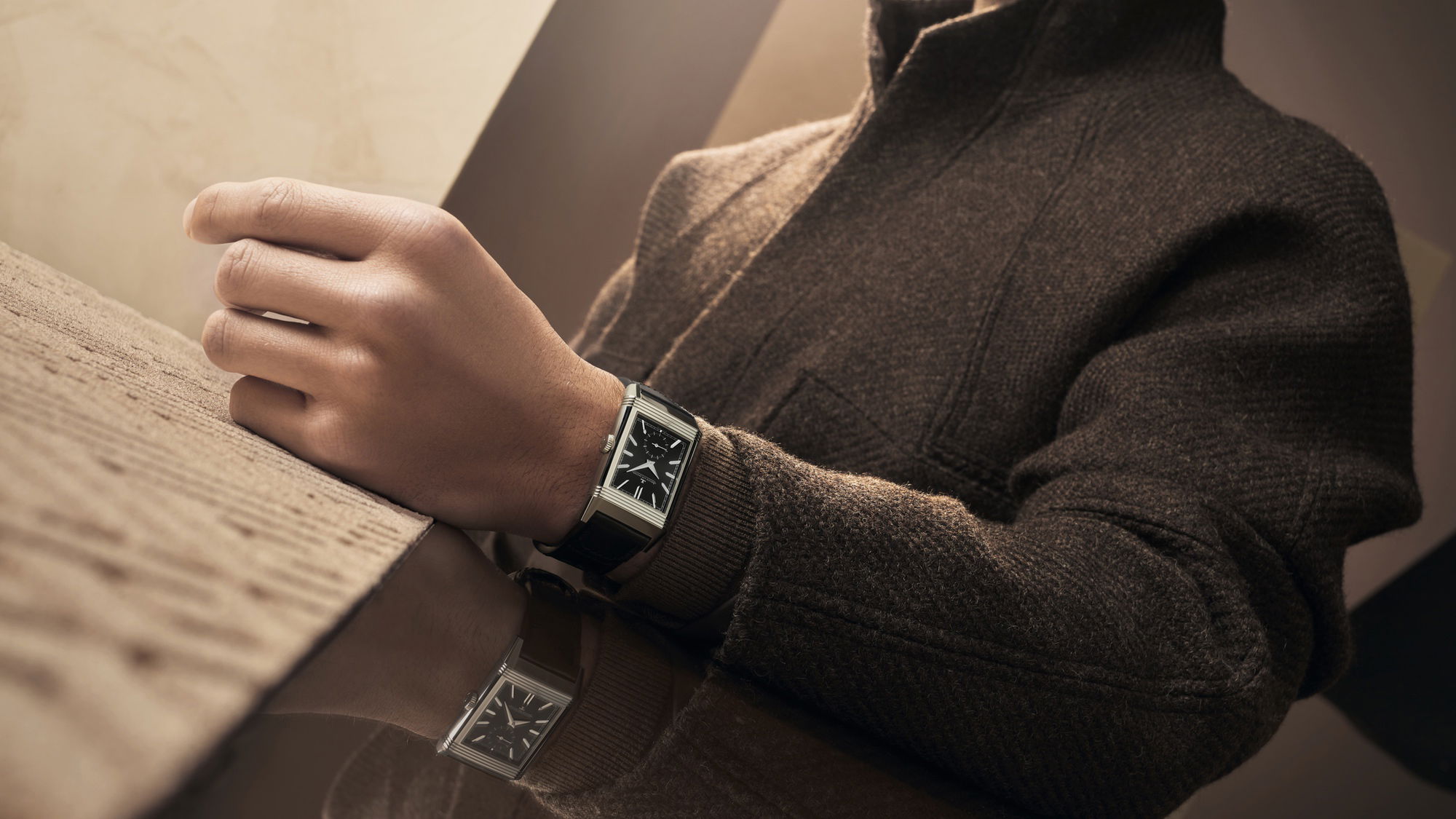 IMG_9081 Jaeger-LeCoultre Reverso Tribute Duoface Small Seconds Q398847J Replica 5