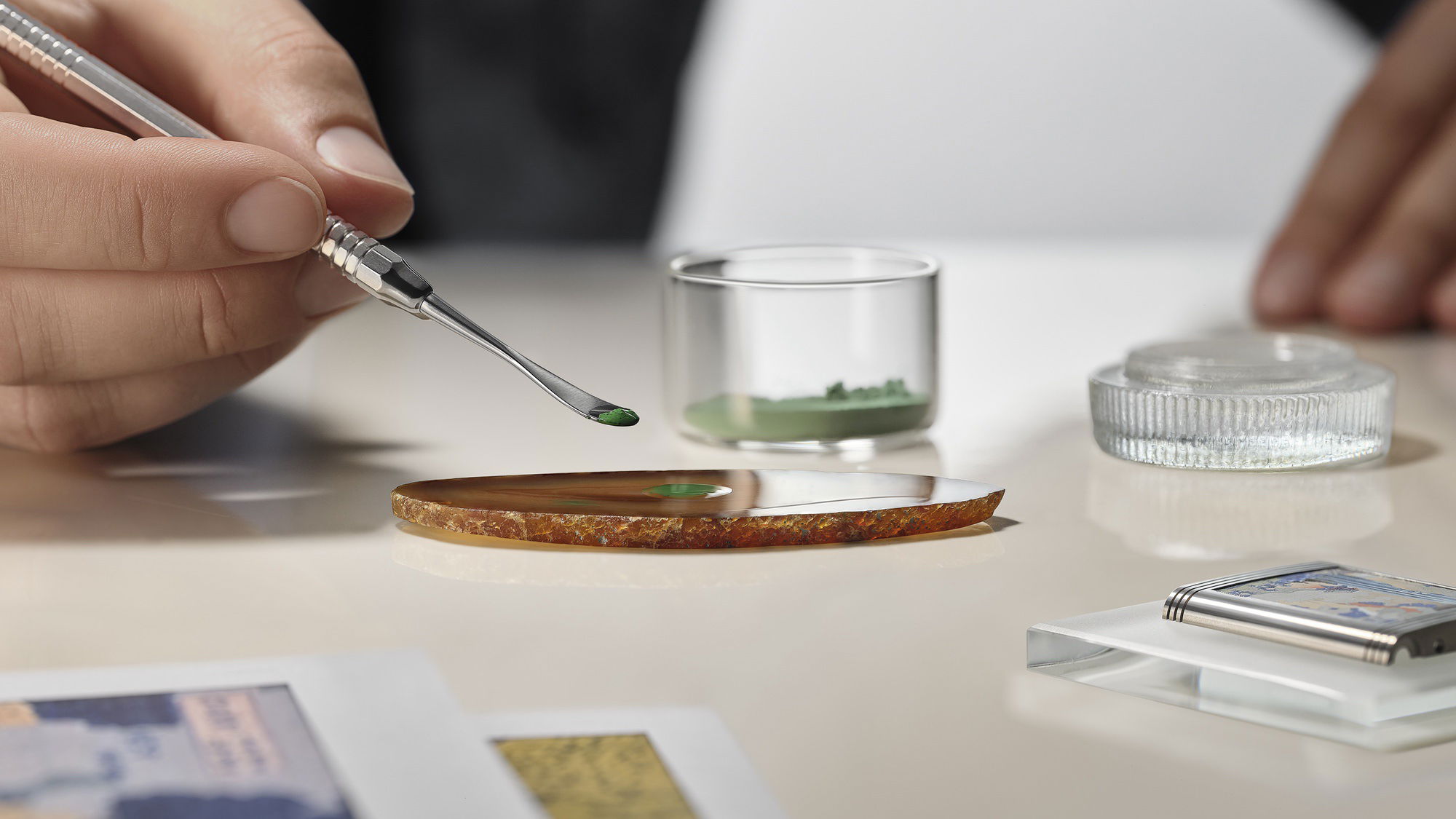 IMG_9081 Jaeger-LeCoultre Reverso Tribute Enamel Hokusai – The Waterfall at Ono Q39334T5 Replica 5