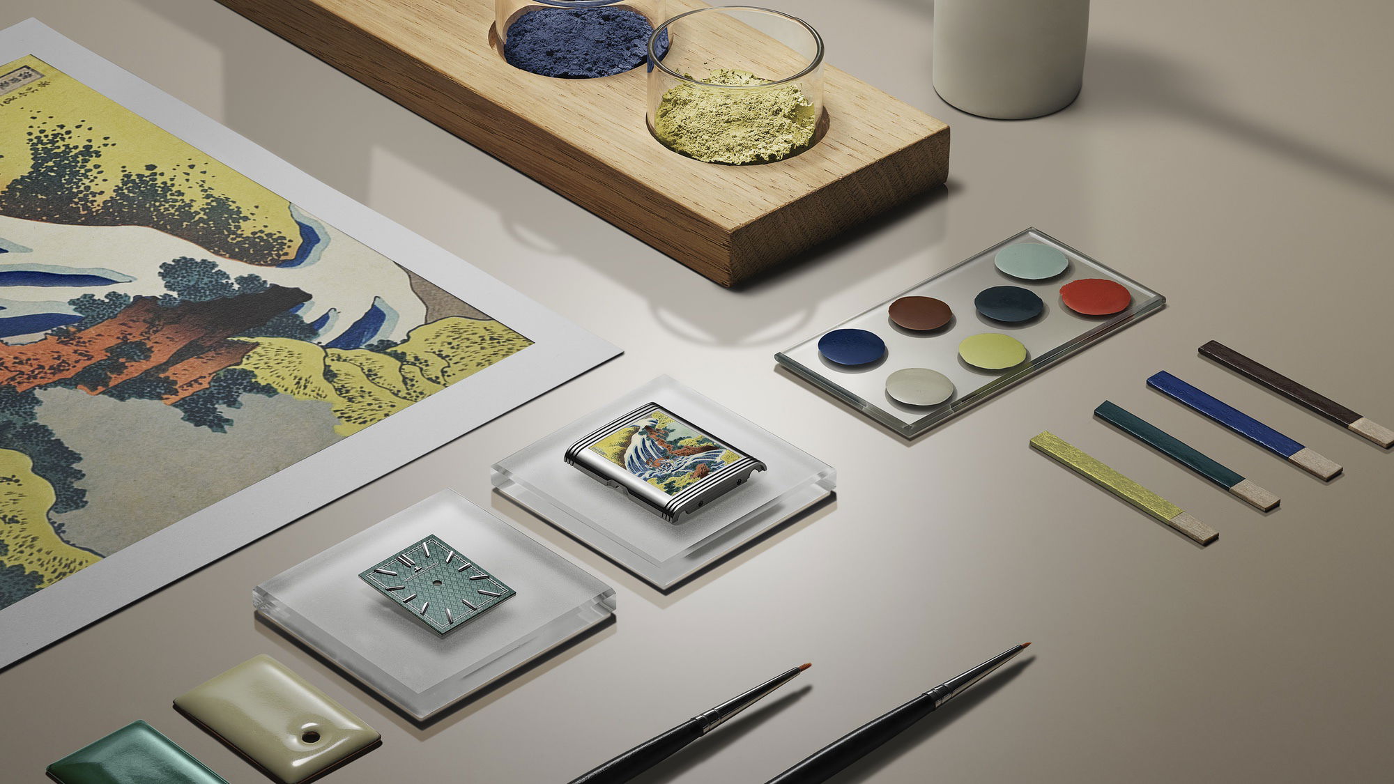 Jaeger-LeCoultre Reverso Tribute Enamel Hokusai – The Waterfall at Yoshino Q39334T4 Replica 5