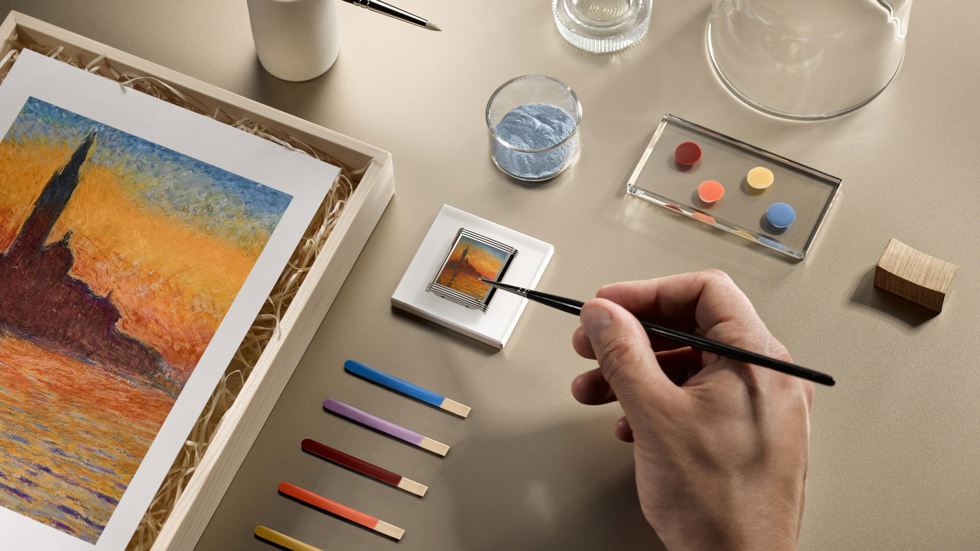 IMG_9081 Jaeger-LeCoultre Reverso Tribute Enamel Monet – San Giorgio Maggiore Q39334M4 Replica 5