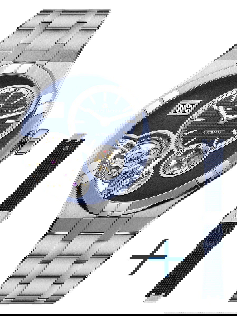 IMG_9081 Maurice Lacroix Aikon Master Grand Date AI6118-SS00E-430-C Replica 5