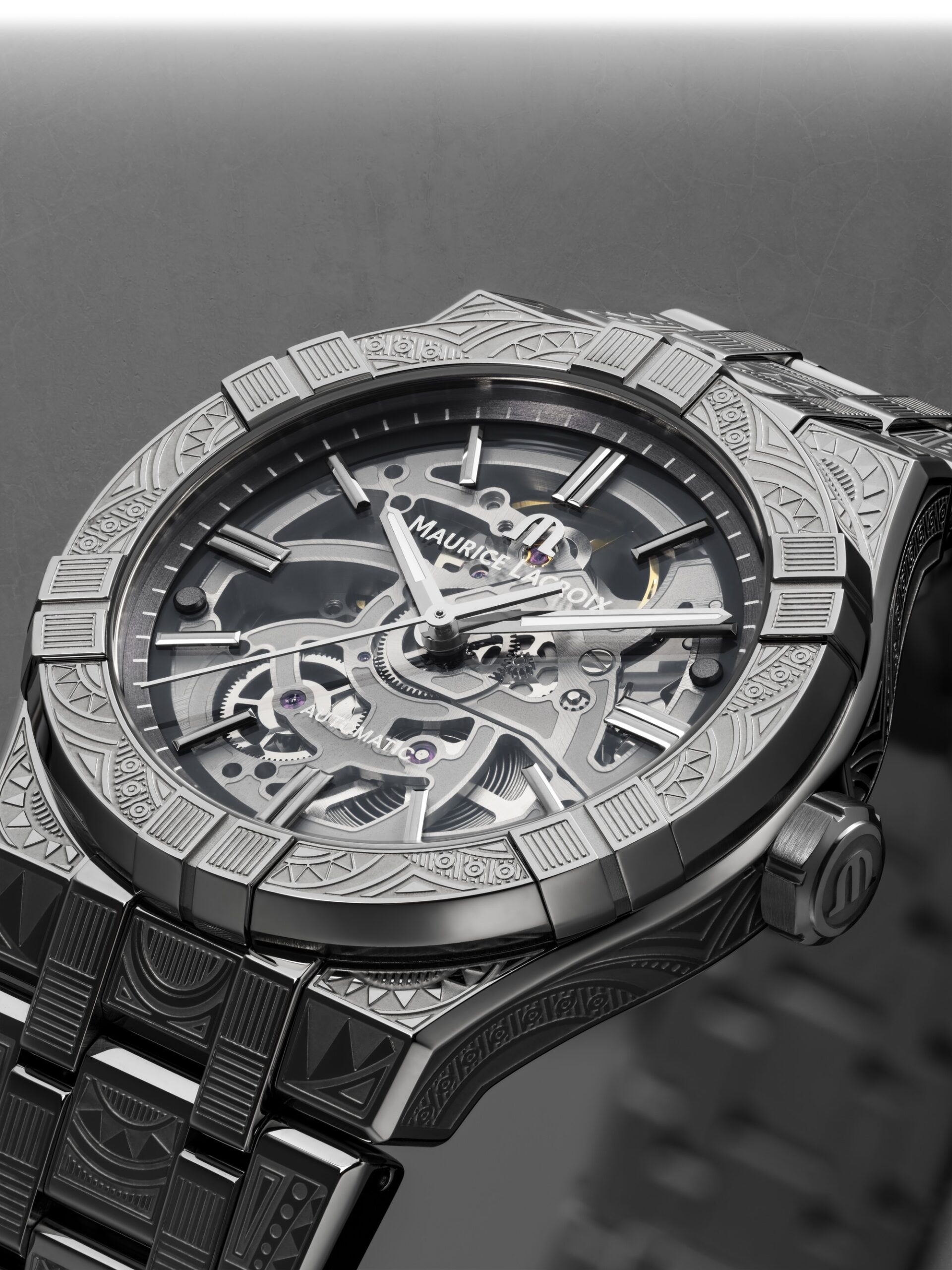 IMG_9081 Maurice Lacroix Aikon Automatic Skeleton 39 AI6007-SS009-030-1 Replica 5