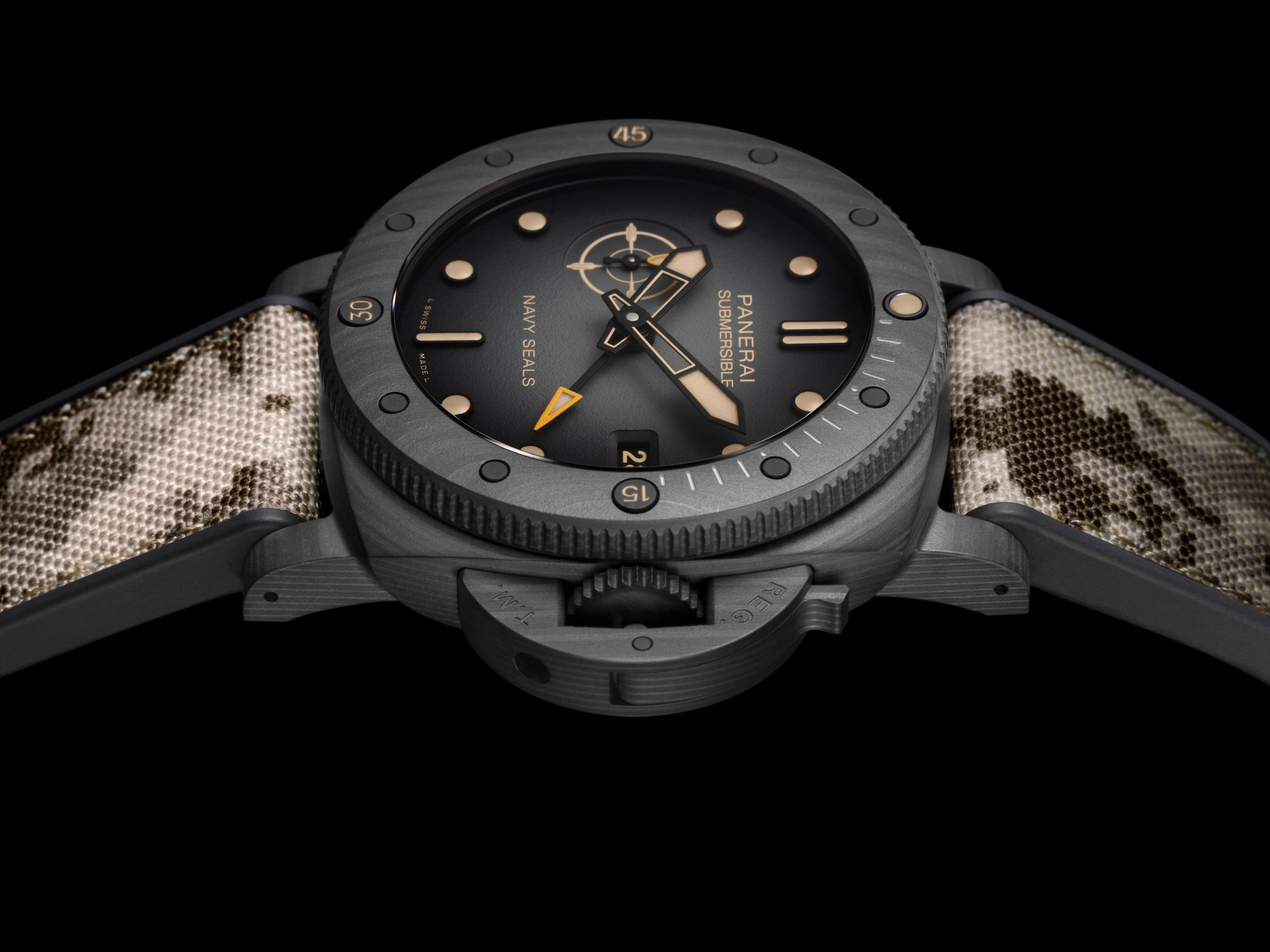 IMG_9081 Panerai Submersible QuarantaQuattro GMT Navy SEALs Carbotech PAM01513 Replica 5