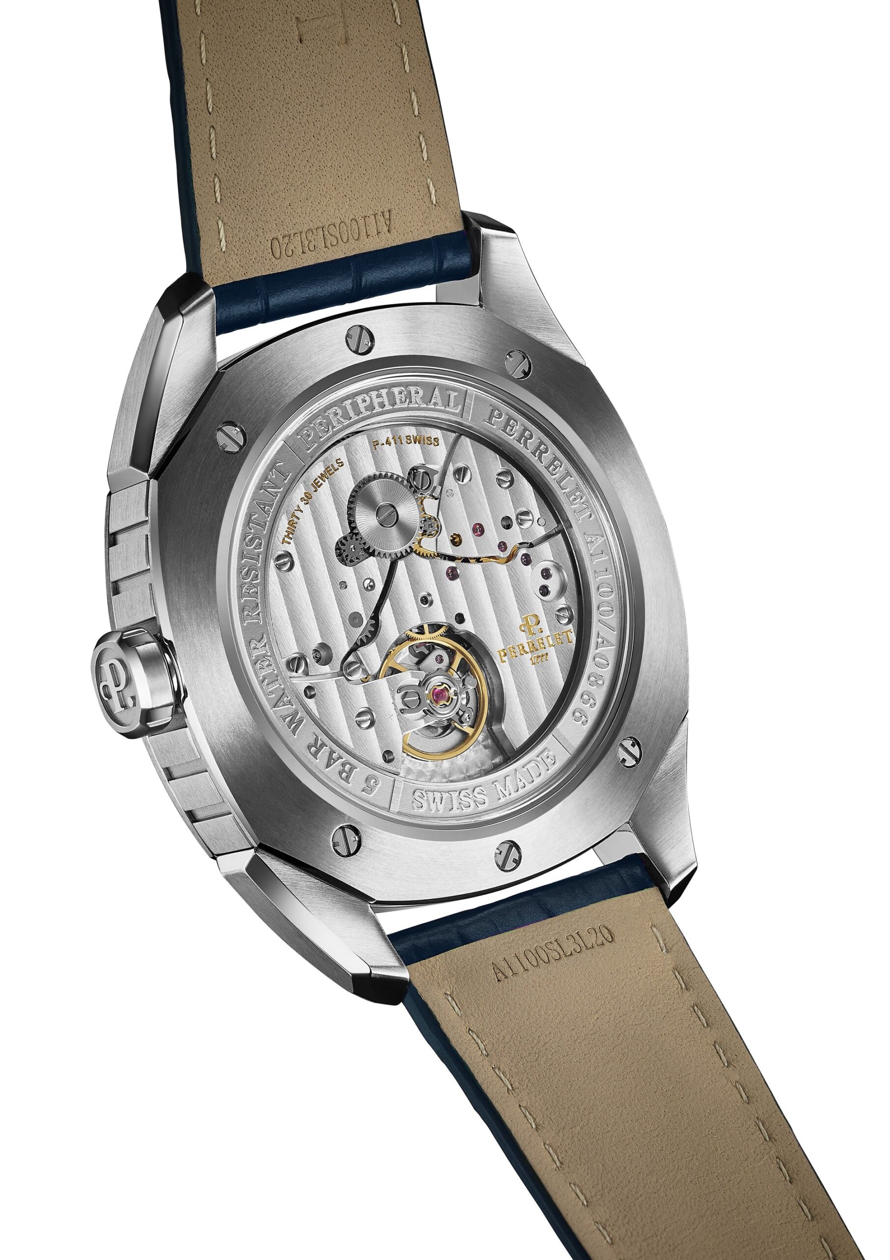 IMG_9081 Perrelet LAB Peripheral 3-Hands Deep Blue A1101/4 Replica 5