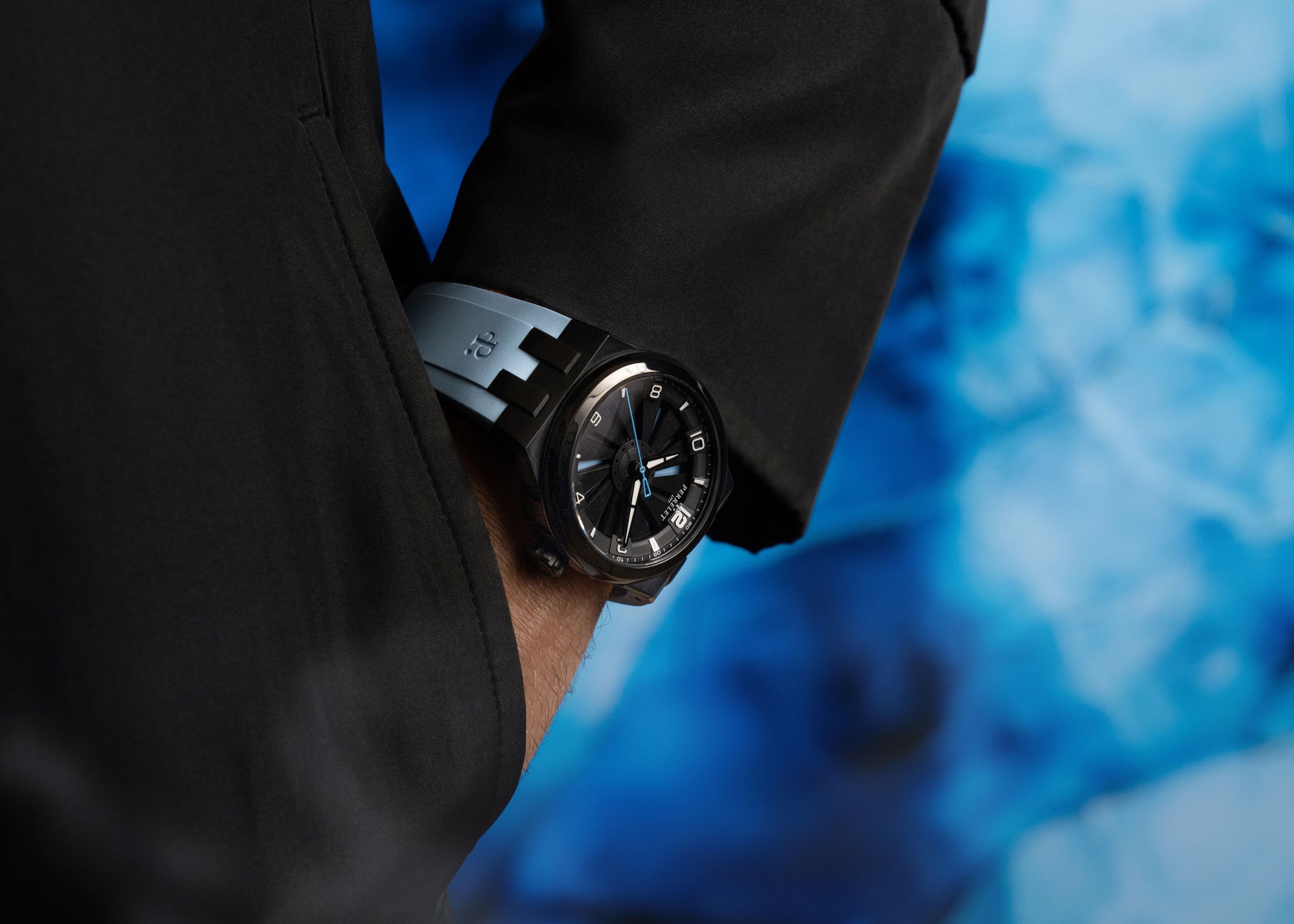 Perrelet Turbine 41 Titanium Ice Blue A4067/7 Replica 5