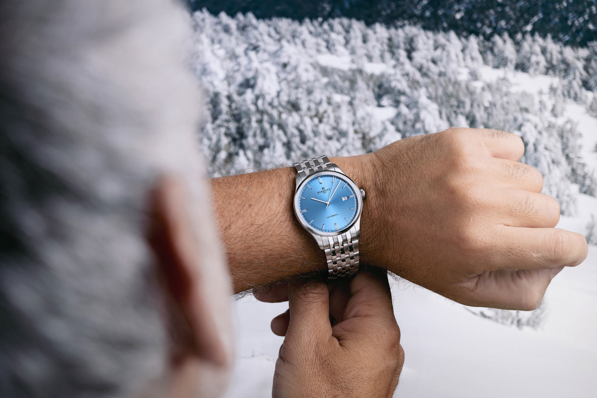 Perrelet Weekend 3 Hands Ice Blue A1300/B Replica 5