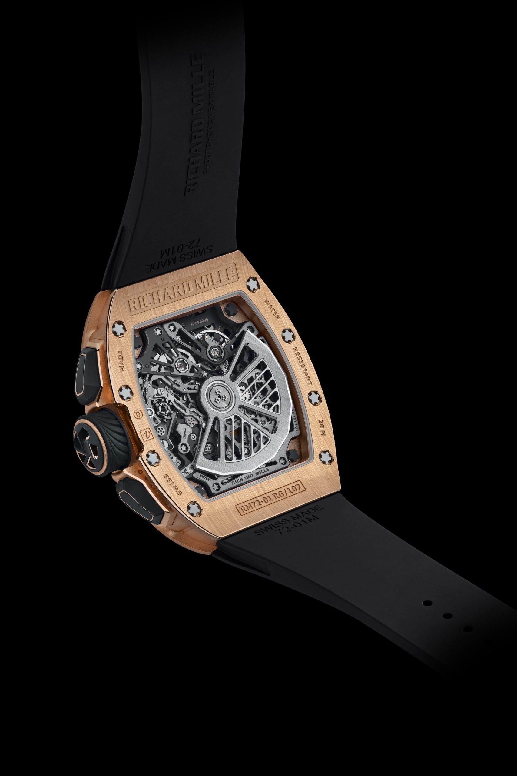 Richard Mille RM 72-01 Automatic Winding Lifestyle Flyback Chronograph Red Gold rm-72-01 Replica 5