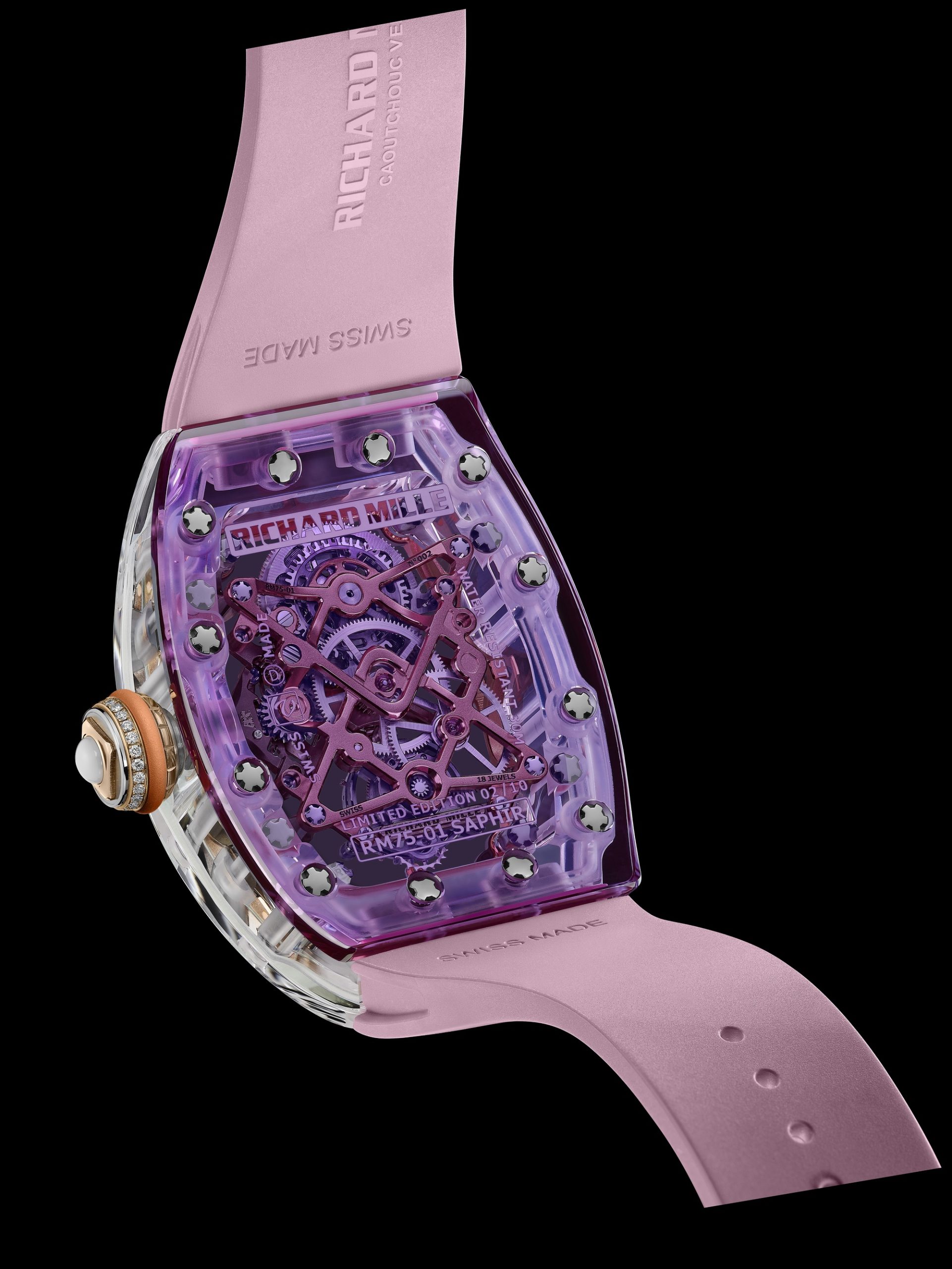 IMG_9081 Richard Mille RM 75-01 Flying Tourbillon Sapphire Pink rm-75-01 Replica 5