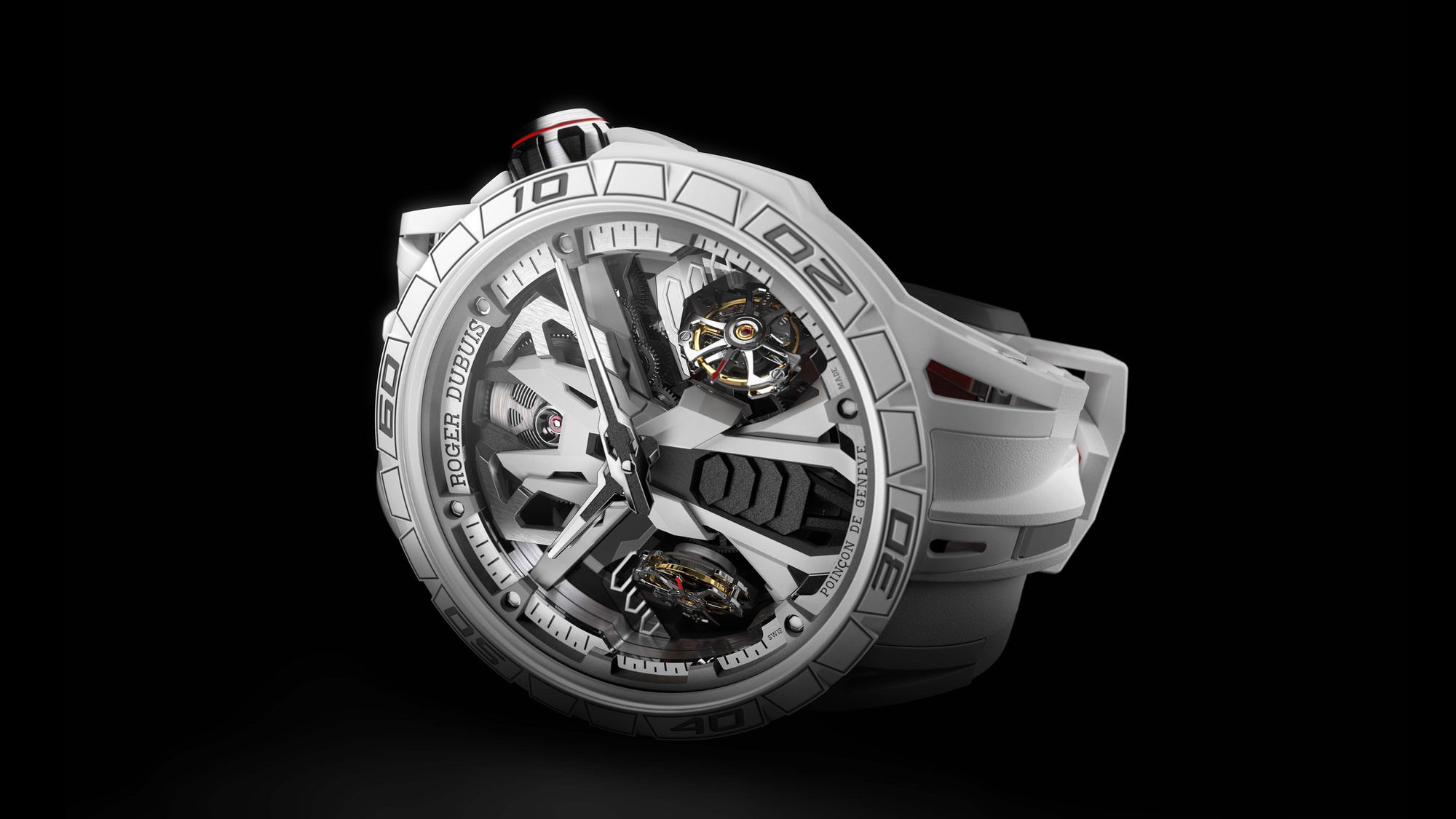 Roger Dubuis Excalibur Spider Countach White Mineral Composite Fiber RDDBEX0988 Replica 5