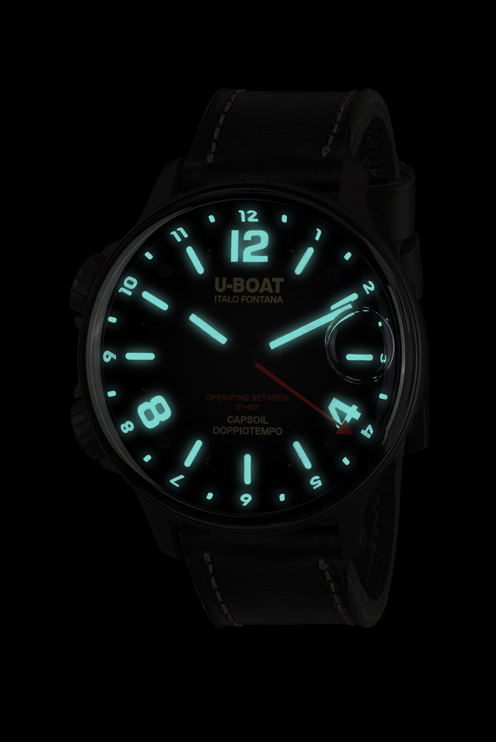 U-Boat Capsoil Doppiotempo 55 DLC BK BE 9671 Replica 5