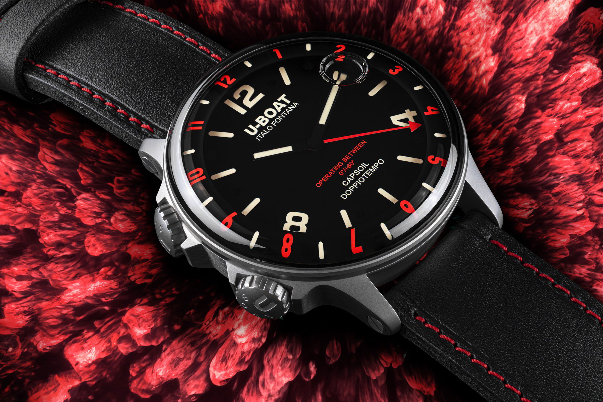 U-Boat Capsoil Doppiotempo 55 SS Red 9674 Replica 5