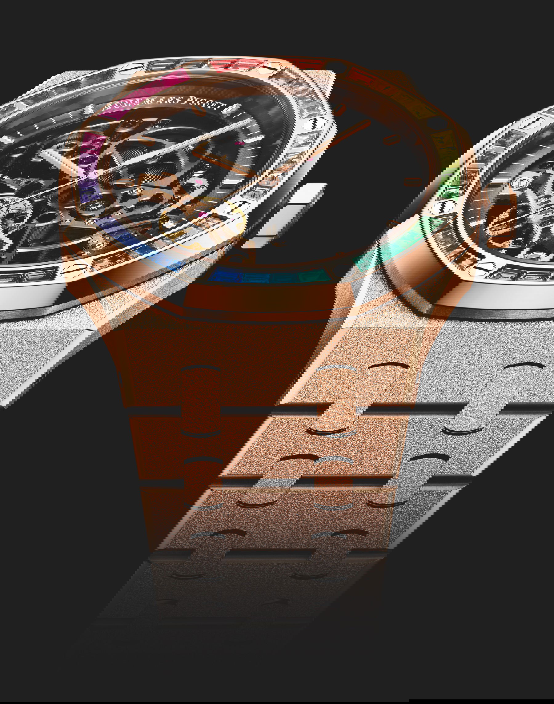 IMG_9081 Audemars Piguet Royal Oak Frosted Gold Double Balance Wheel Openworked 15412OR.YG.1224OR.01 Replica 6