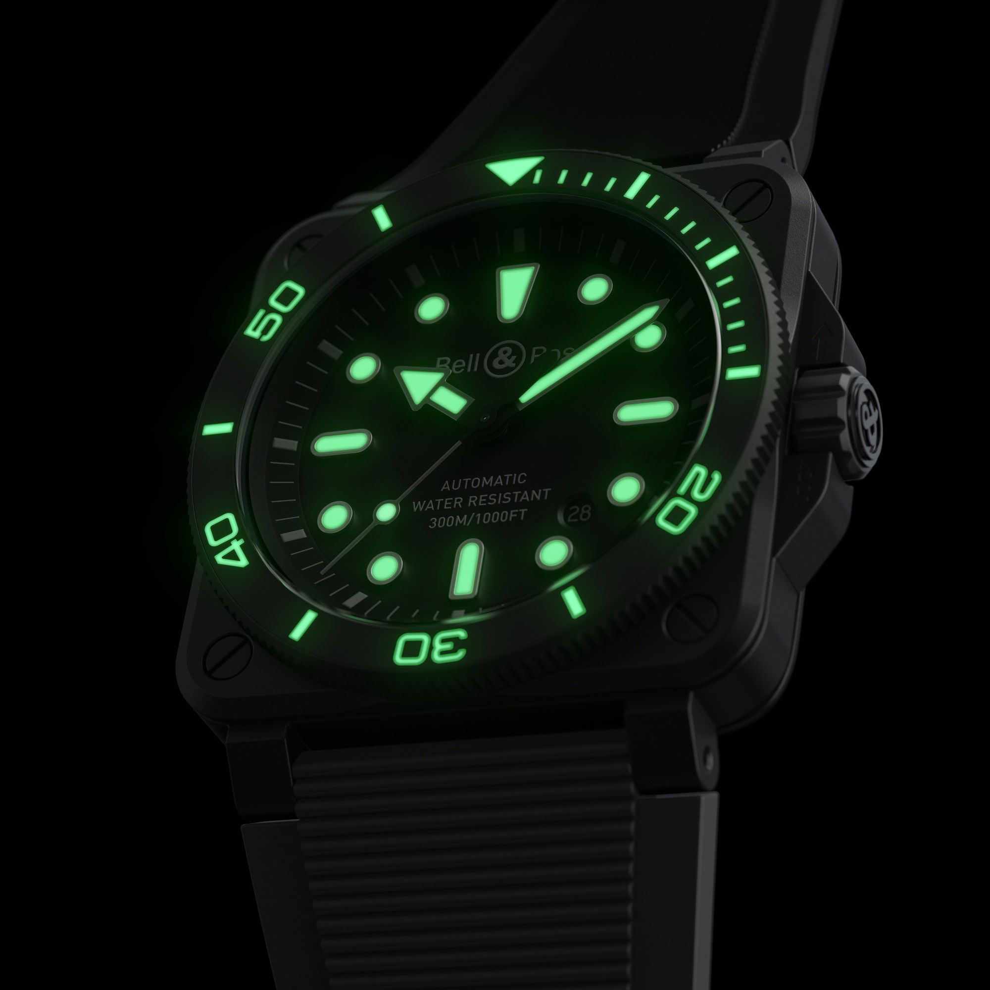 IMG_9081 Bell & Ross BR 03 Diver Black Matte Ceramic BR03A-D-BL-CE/SRB Replica 6