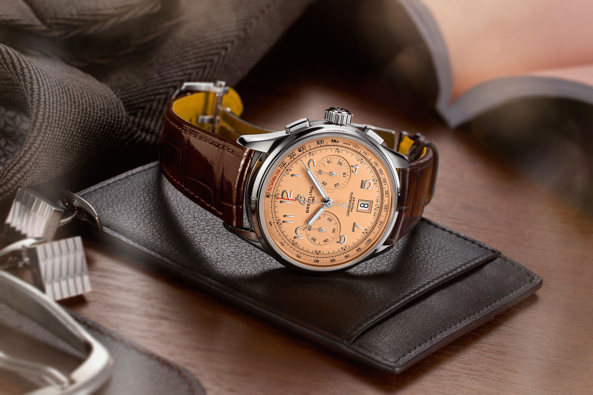 IMG_9081 Breitling Premier B01 Chronograph 42 AB0145331K1P1 Replica 6