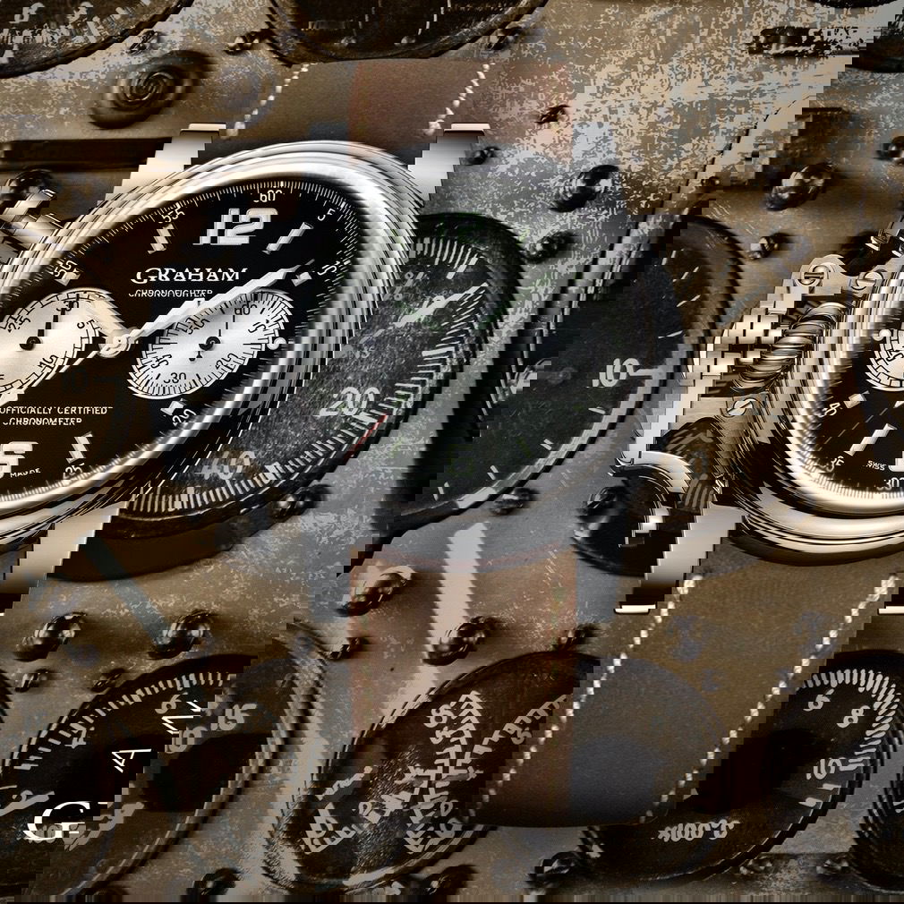 Graham Chronofighter Vintage Ltd – Anniversary 2CVES.B01A Replica 6