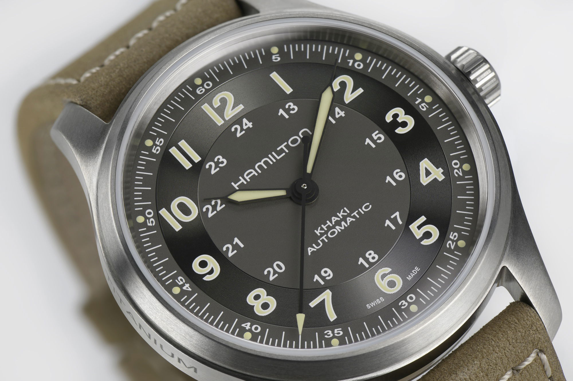 Hamilton Khaki Field Titanium Auto H70545550 Replica 6