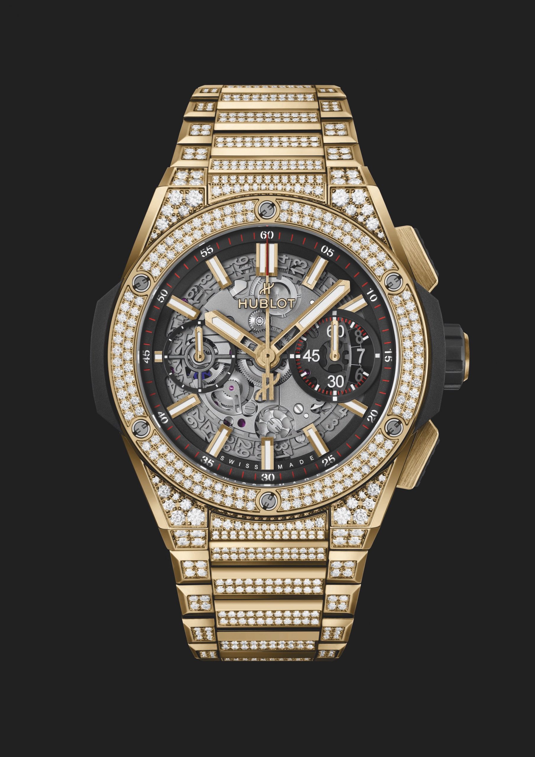 Hublot Big Bang Integral Yellow Gold Pave 451.VX.1130.VX.3704 Replica 6