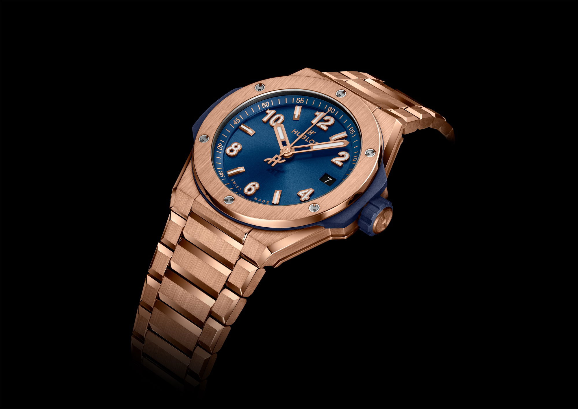 Hublot Big Bang Integrated Time Only King Gold Blue 457.OX.7180.OX Replica 6
