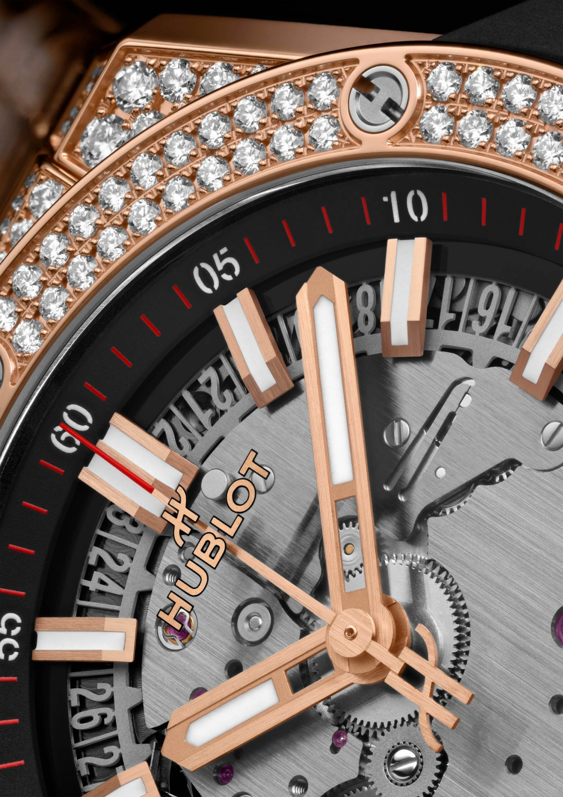 IMG_9081 Hublot Big Bang Integrated Time Only King Gold Pave 456.OX.0180.OX.3704 Replica 6