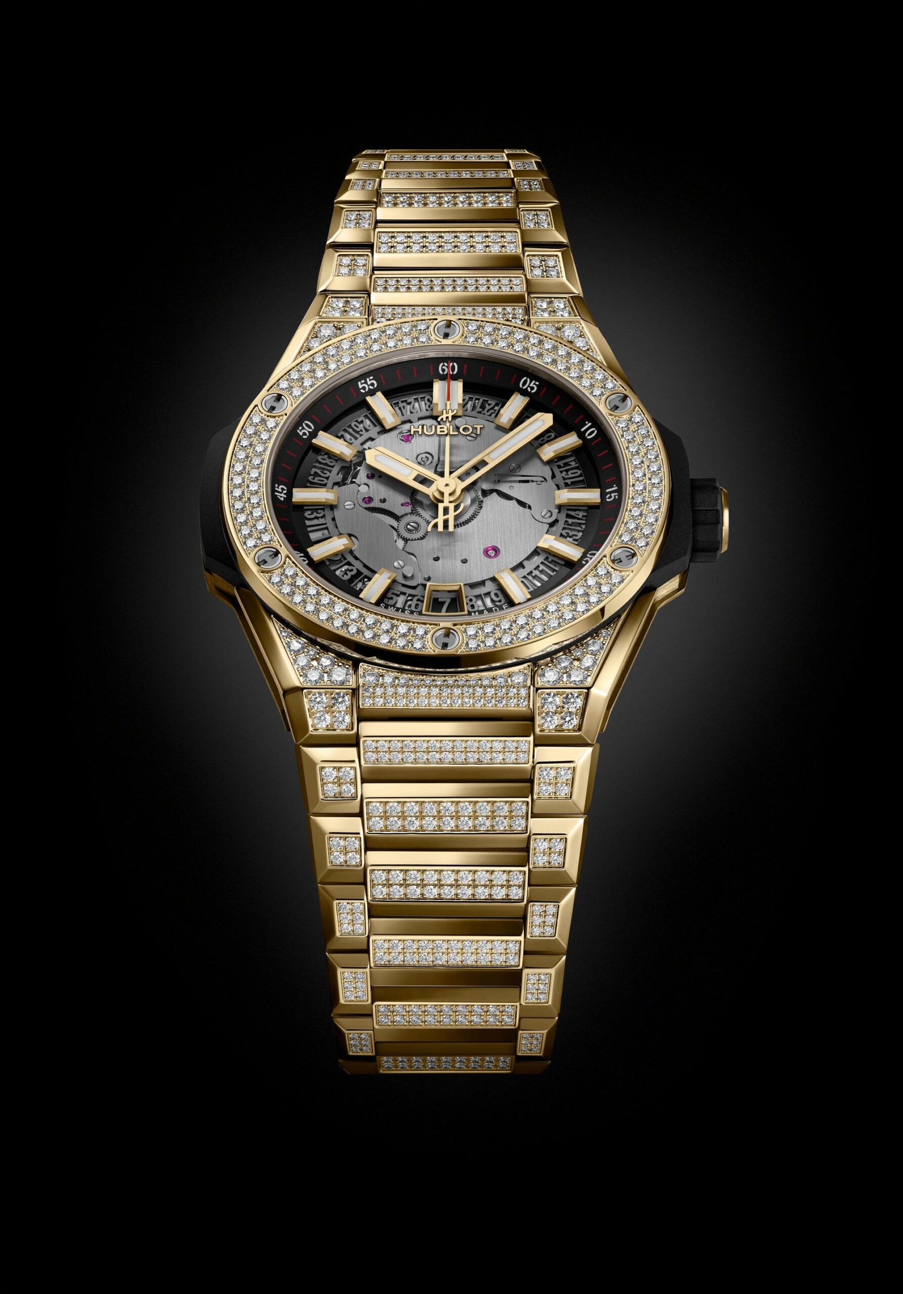 IMG_9081 Hublot Big Bang Integrated Time Only Yellow Gold Pave 456.VX.0130.VX.3704 Replica 6