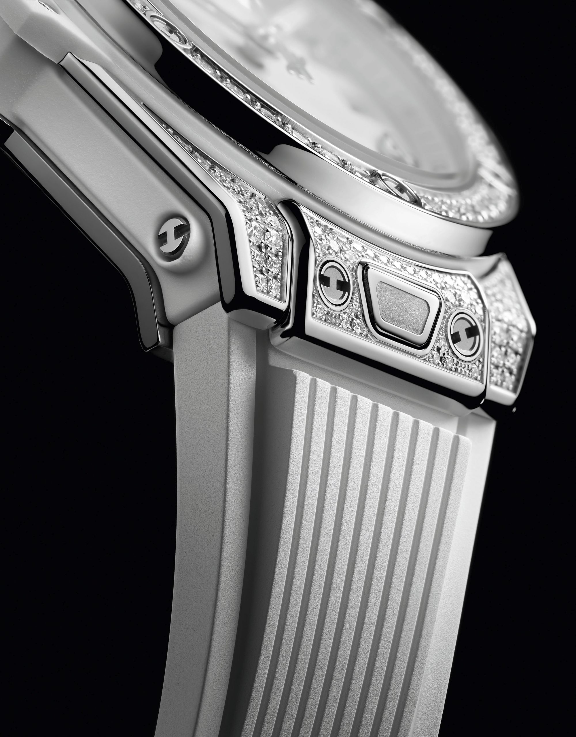 Hublot Big Bang One Click Steel White Pave 33mm 485.SE.2010.RW.1604 Replica 6