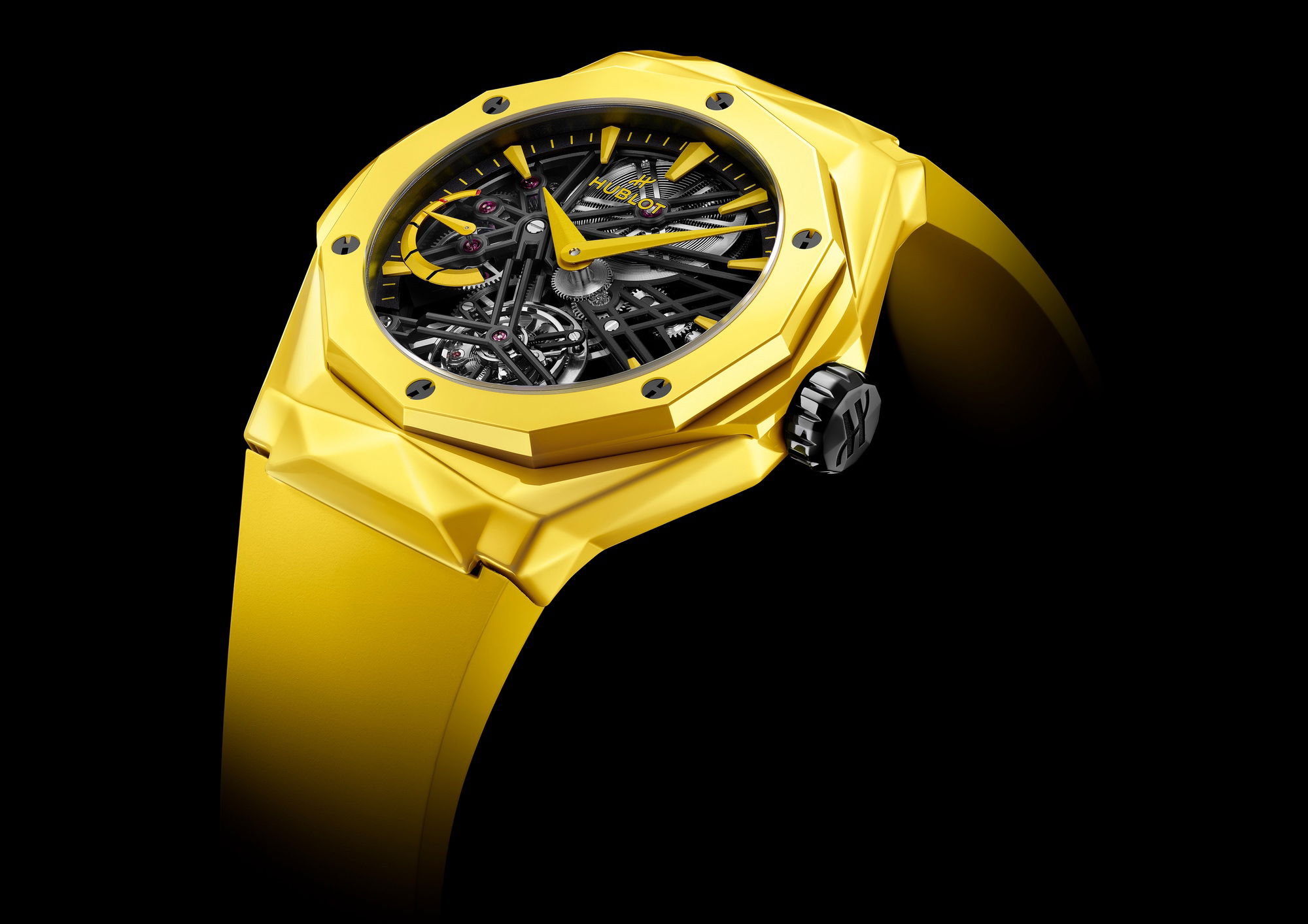 IMG_9081 Hublot Classic Fusion Tourbillon Orlinski Ceramic Yellow Magic 505.CY.119Y.RX.ORL24 Replica 6