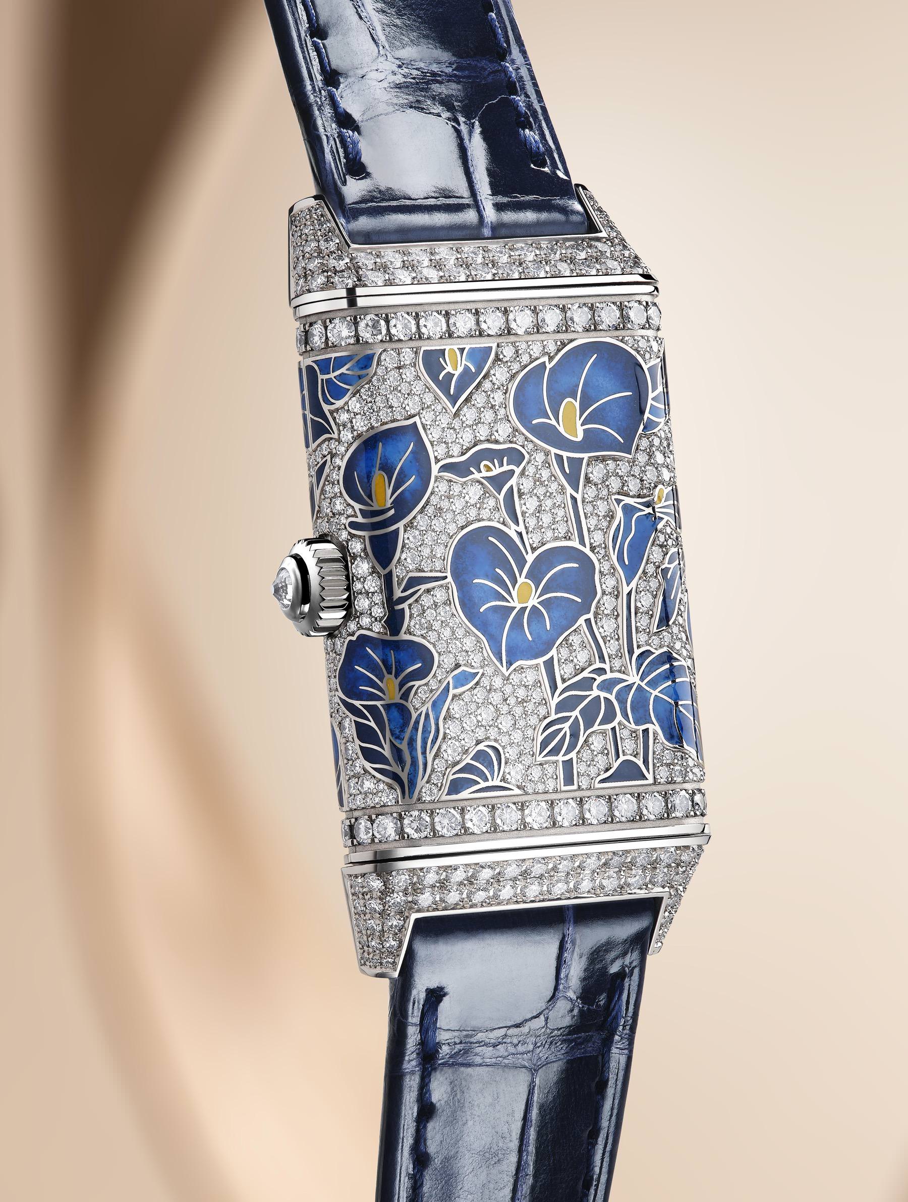 Jaeger-LeCoultre Reverso One Precious Flowers Blue Arums Q3293401 Replica 6