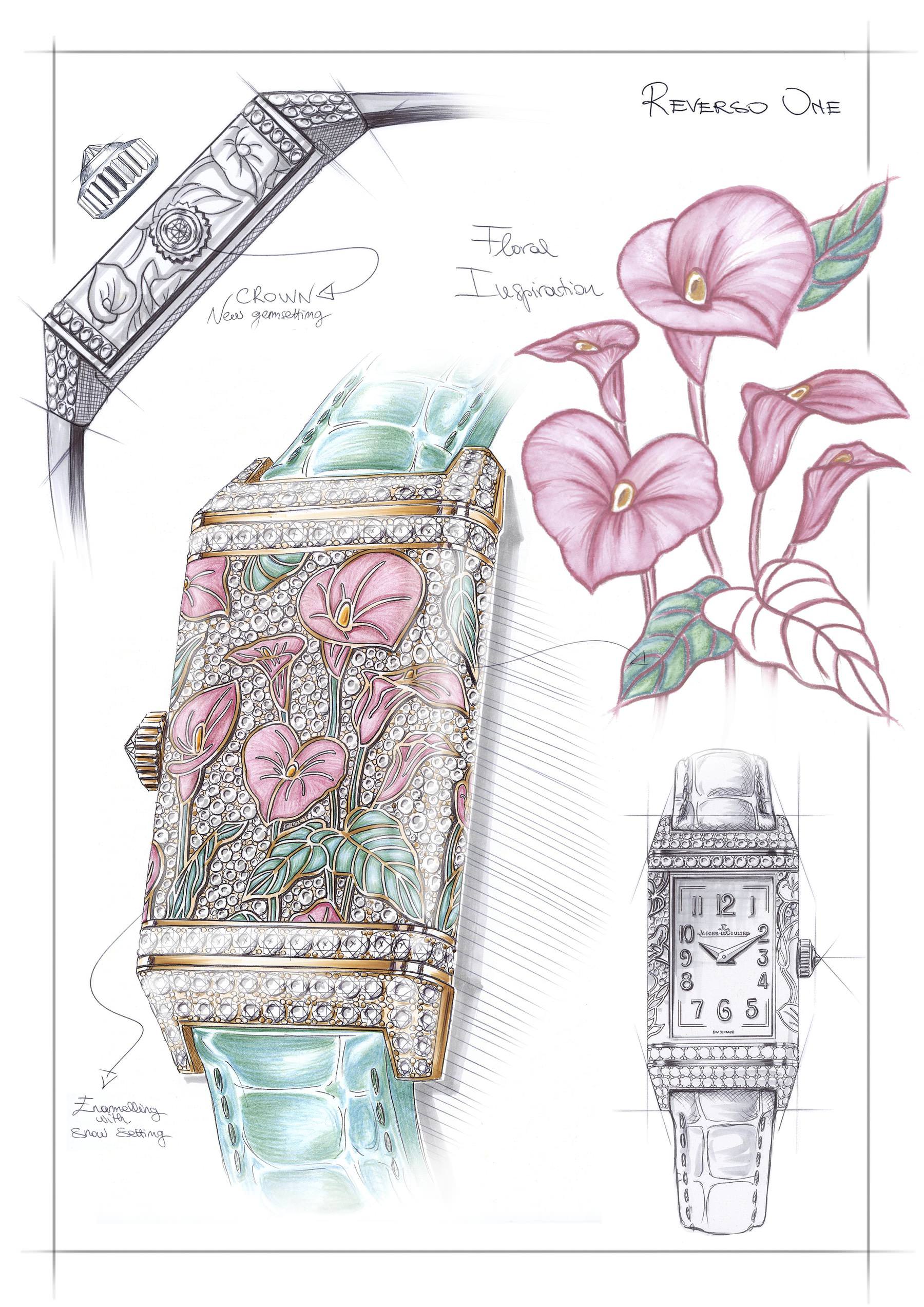IMG_9081 Jaeger-LeCoultre Reverso One Precious Flowers Purple Arums Q3292401 Replica 6