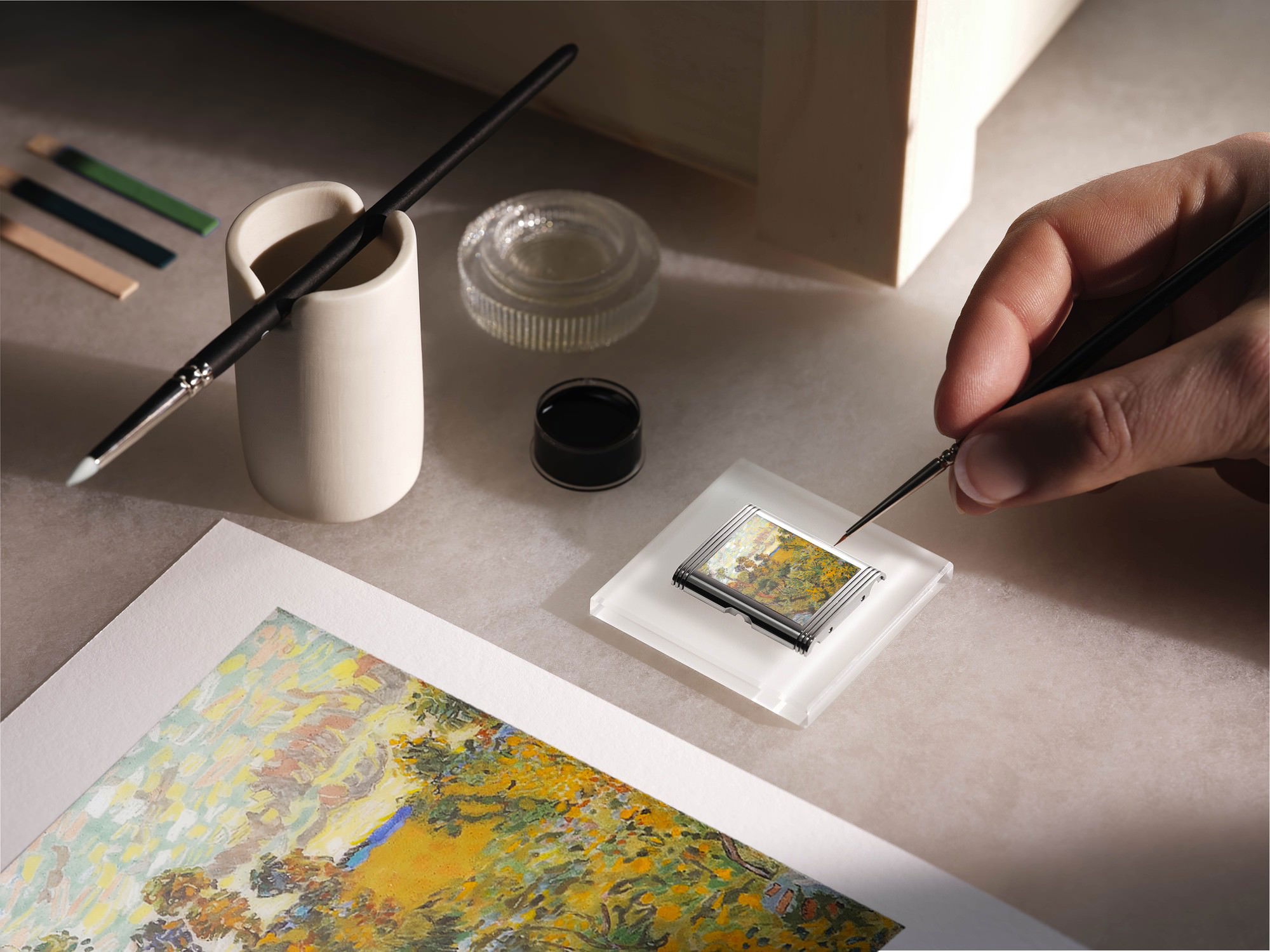 IMG_9081 Jaeger-LeCoultre Reverso Tribute Enamel Hidden Treasure – Van Gogh Q39334V1 Replica 6
