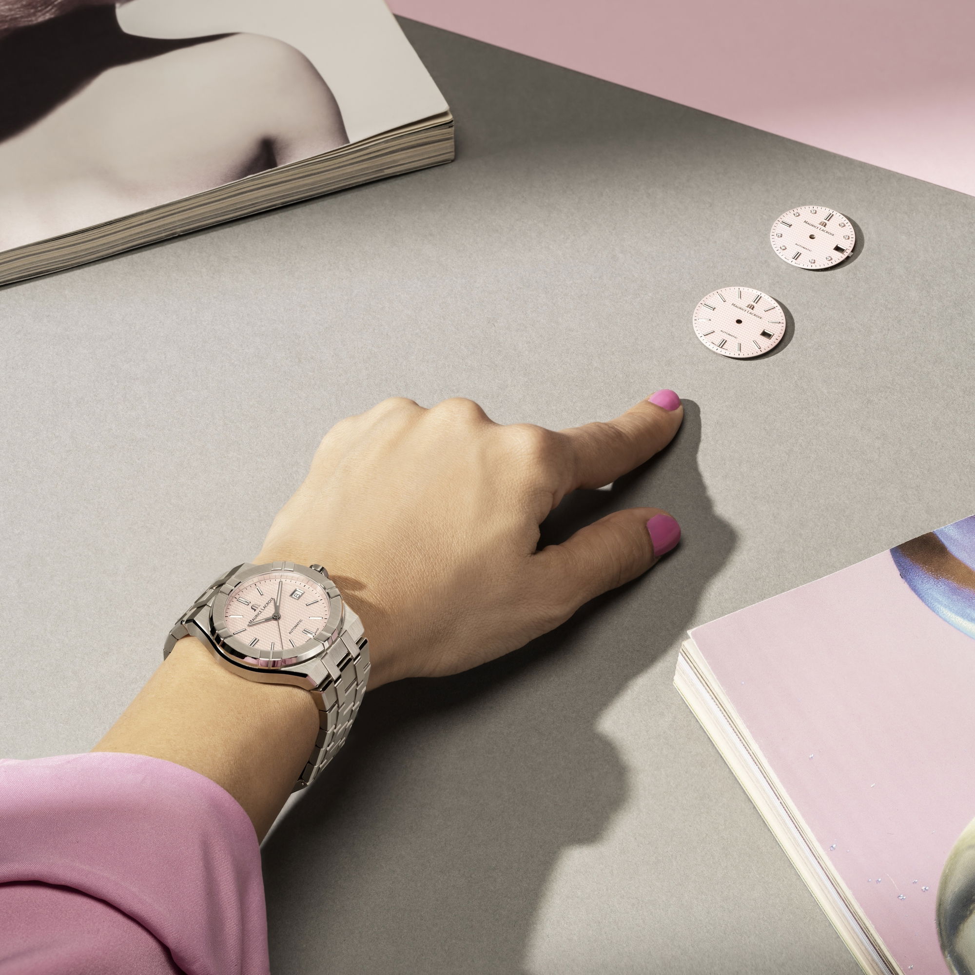 Maurice Lacroix Aikon Automatic Limited Summer Edition 39 AI6007-SS00F-530-E Replica 6