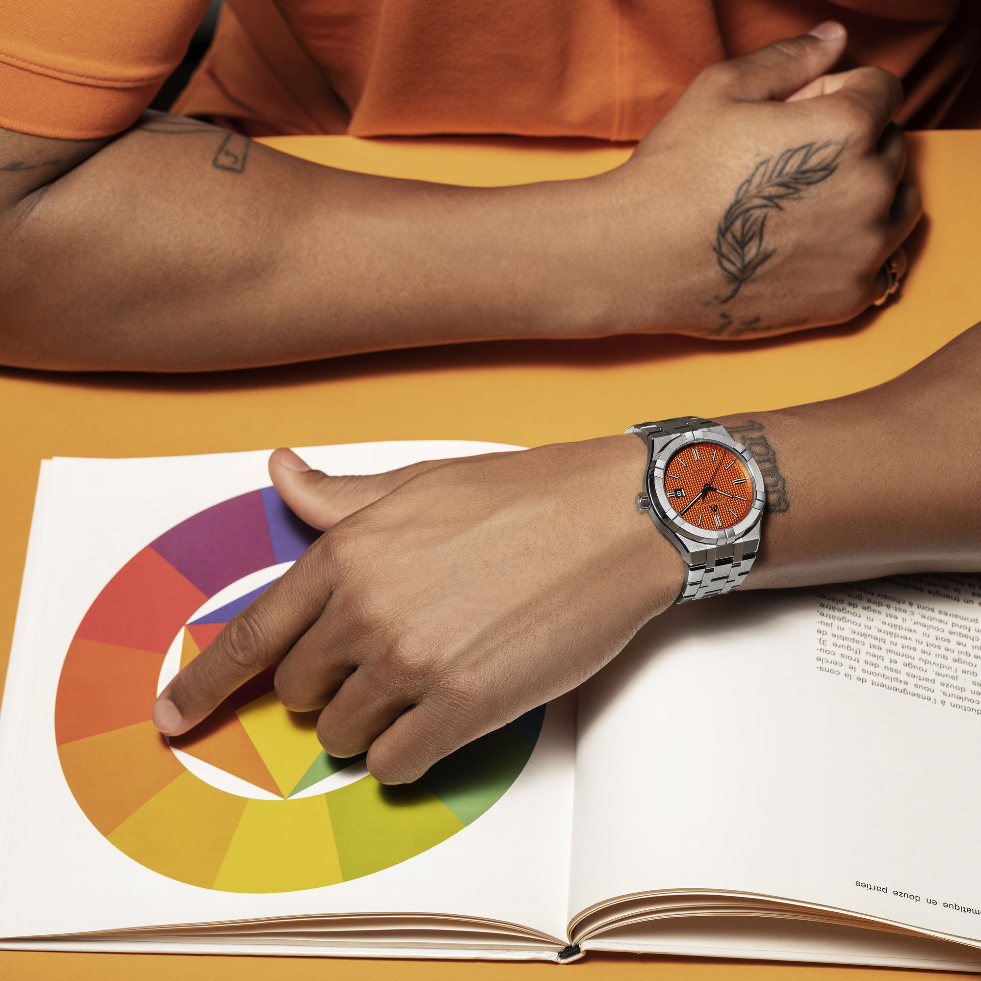 Maurice Lacroix Aikon Automatic Limited Summer Edition 39 AI6008-SS00F-530-E Replica 6