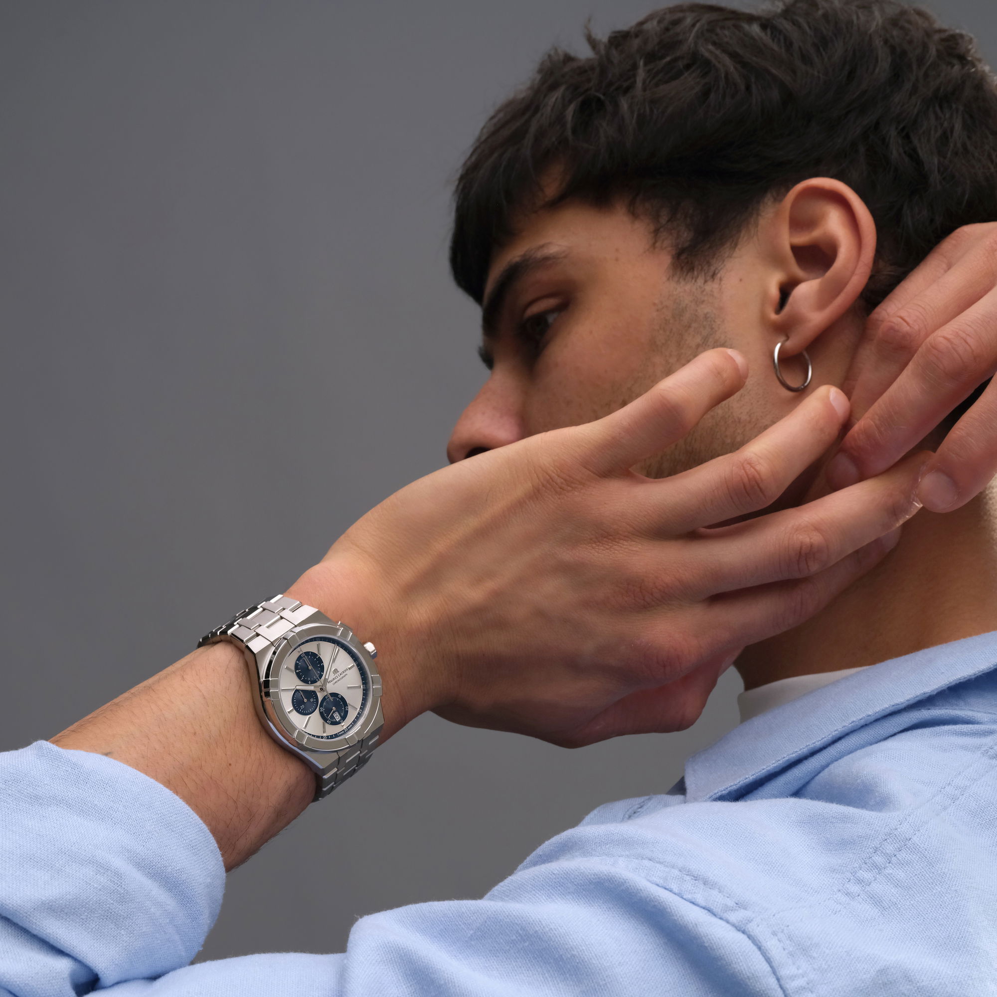 Maurice Lacroix Aikon Quartz Chronograph 42 AI1118-SS002-230-1 Replica 6