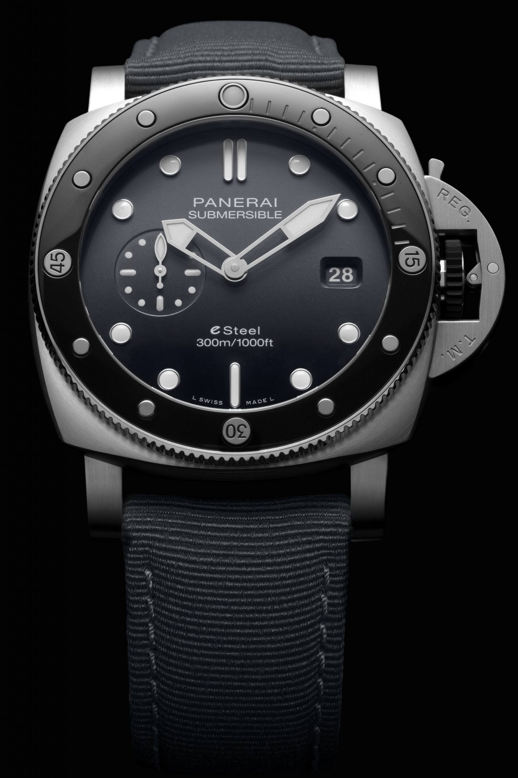 Panerai Submersible QuarantaQuattro eSteel Grigio Roccia PAM01288 Replica 6