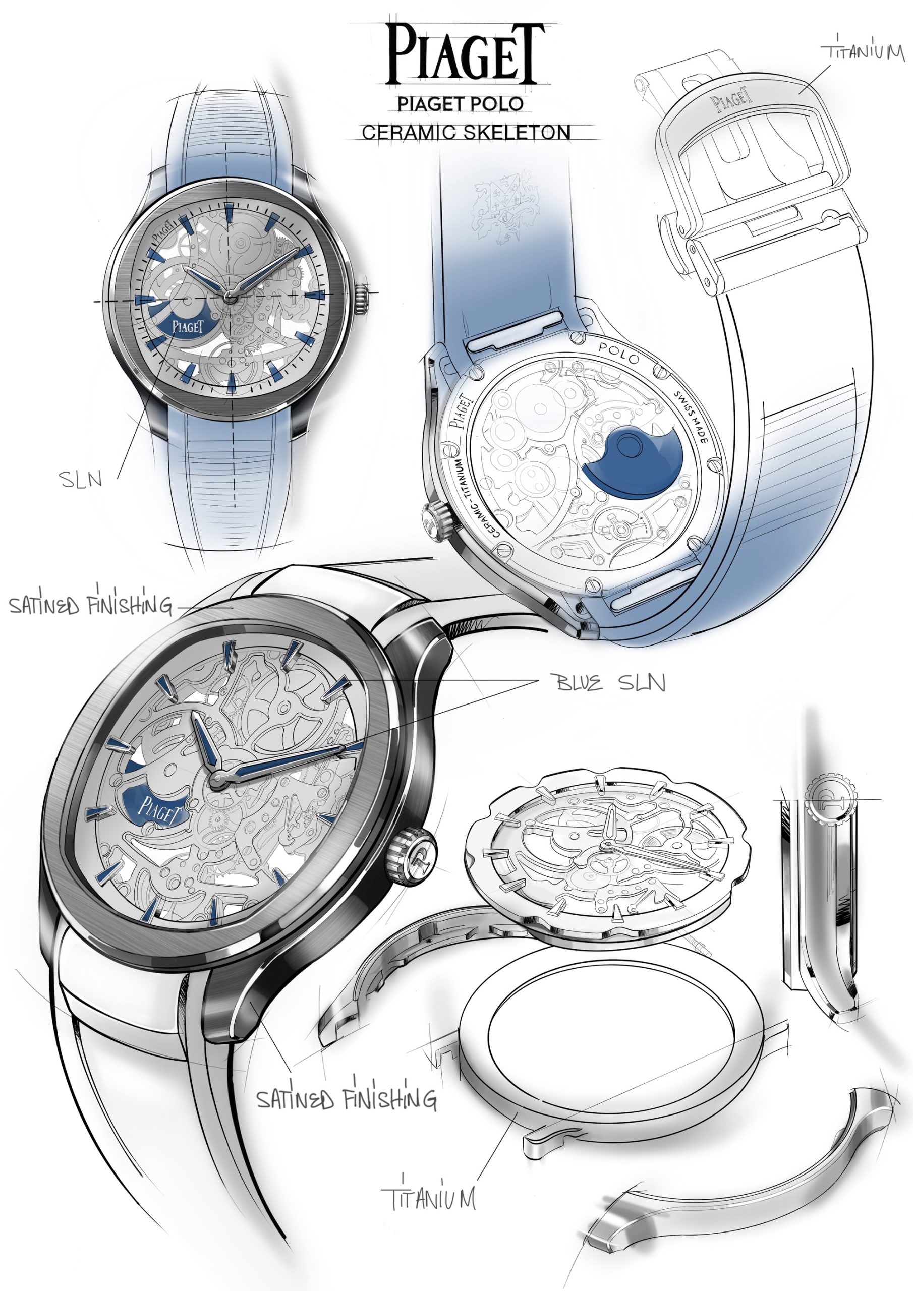 Piaget Polo Skeleton Ceramic G0A49011 Replica 6