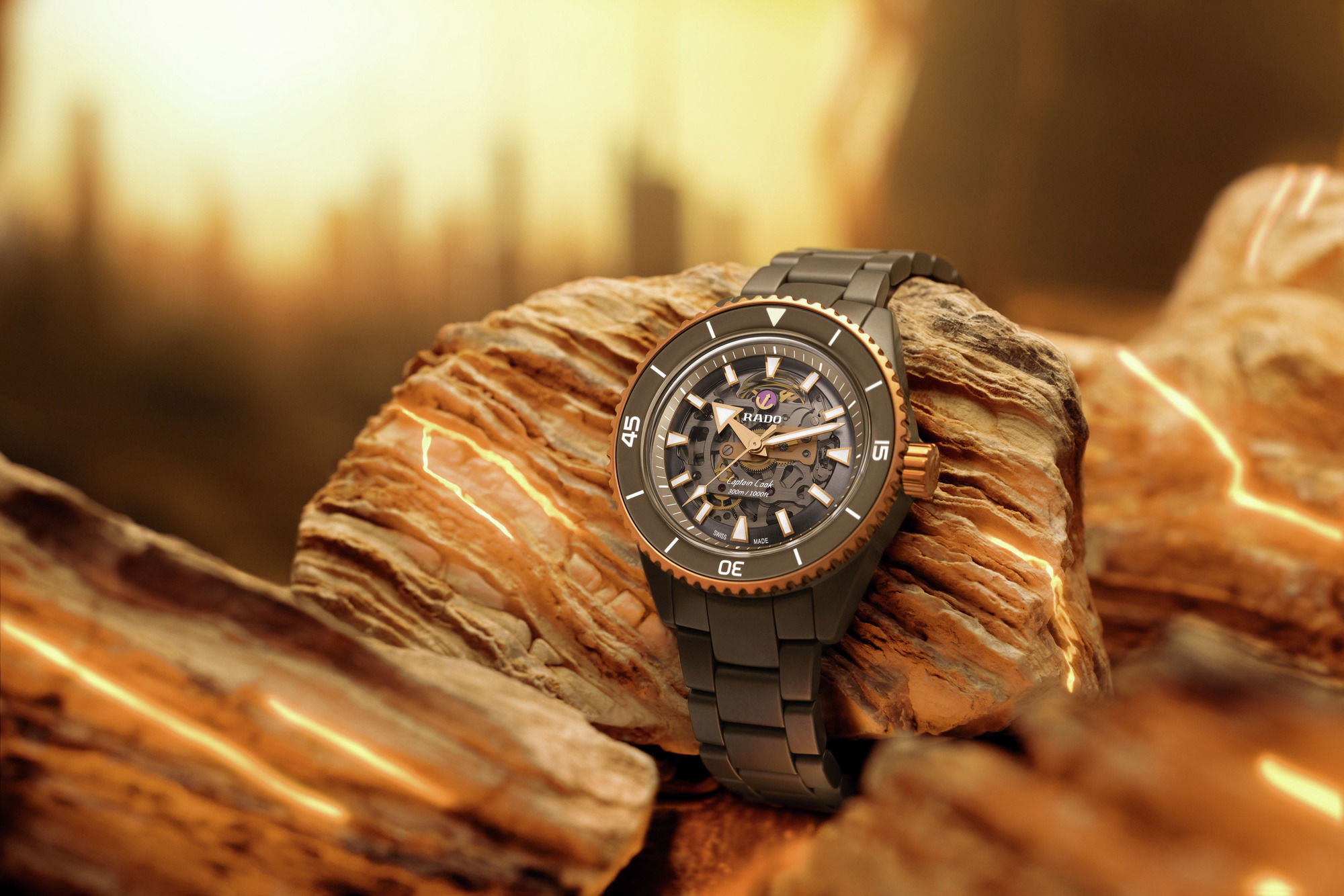 Rado Captain Cook High-Tech Ceramic Skeleton R32150162 Replica 6