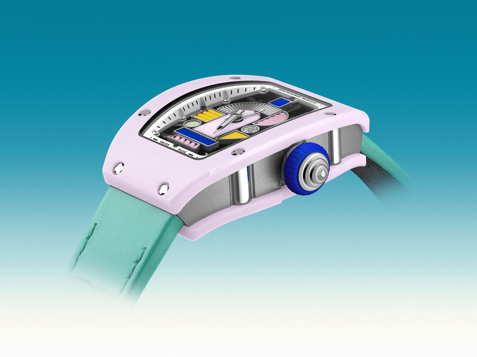 Richard Mille RM 07-01 Automatic Winding Coloured Ceramics Blush Pink rm-07-01 Replica 6