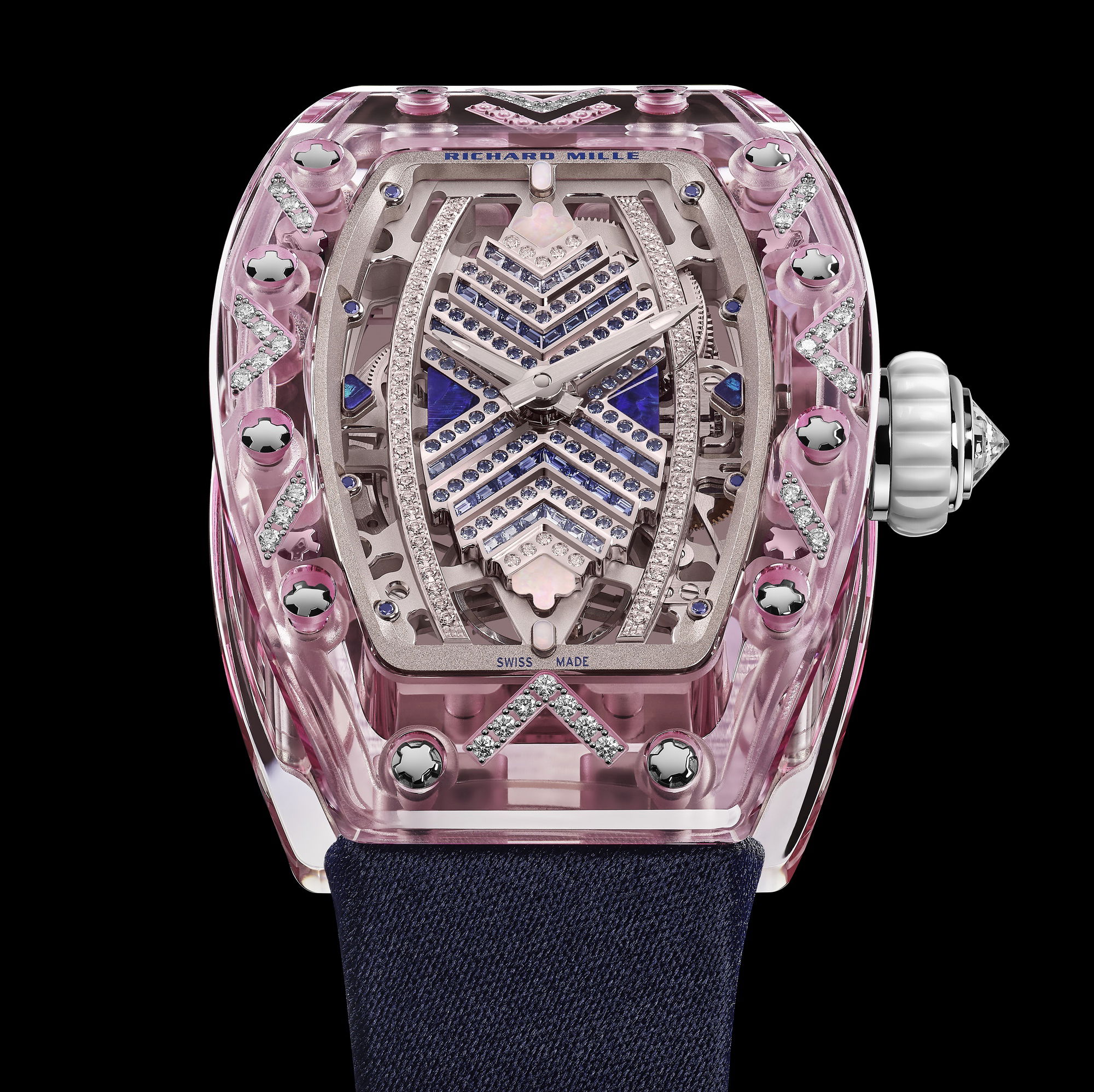 Richard Mille RM 07-02 Automatic Sapphire Pink Set rm-07-02 Replica 6