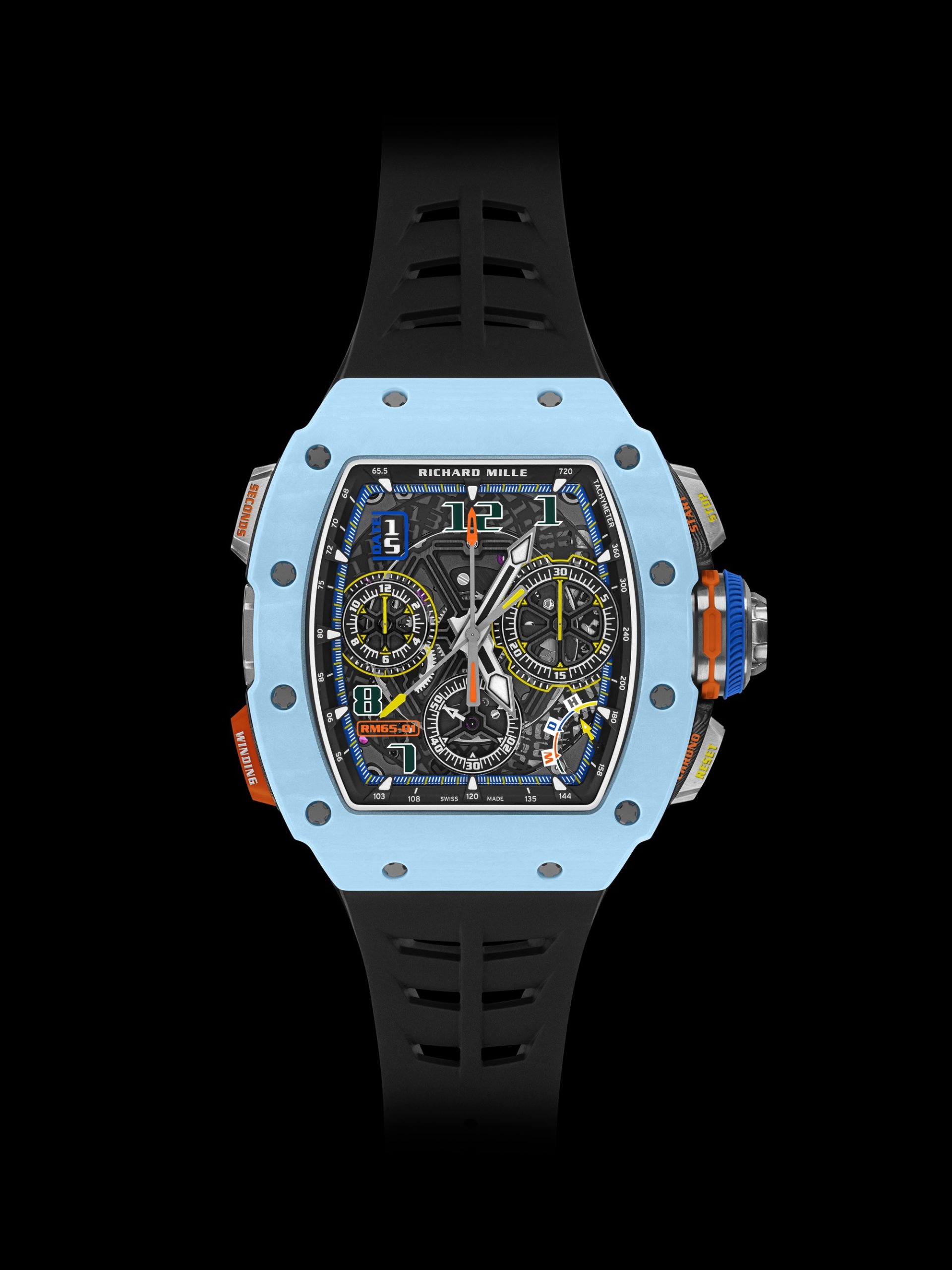 Richard Mille RM 65-01 Automatic Split-Seconds Chronograph Pastek Blue Quartz TPT? rm-65-01 Replica 6